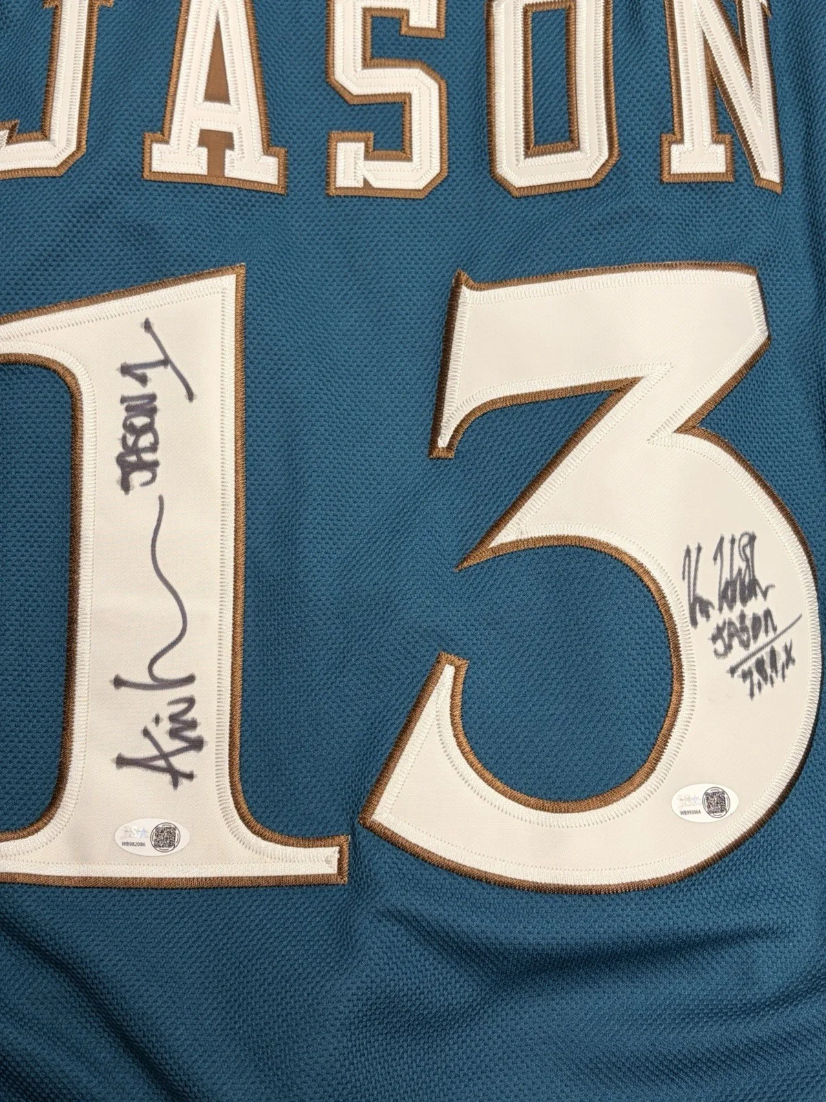 Kane Hodder Ari Lehman — Friday The 13th Signed Jersey Mask Knife JSA Beckett Jason Voorhees, изображение 5