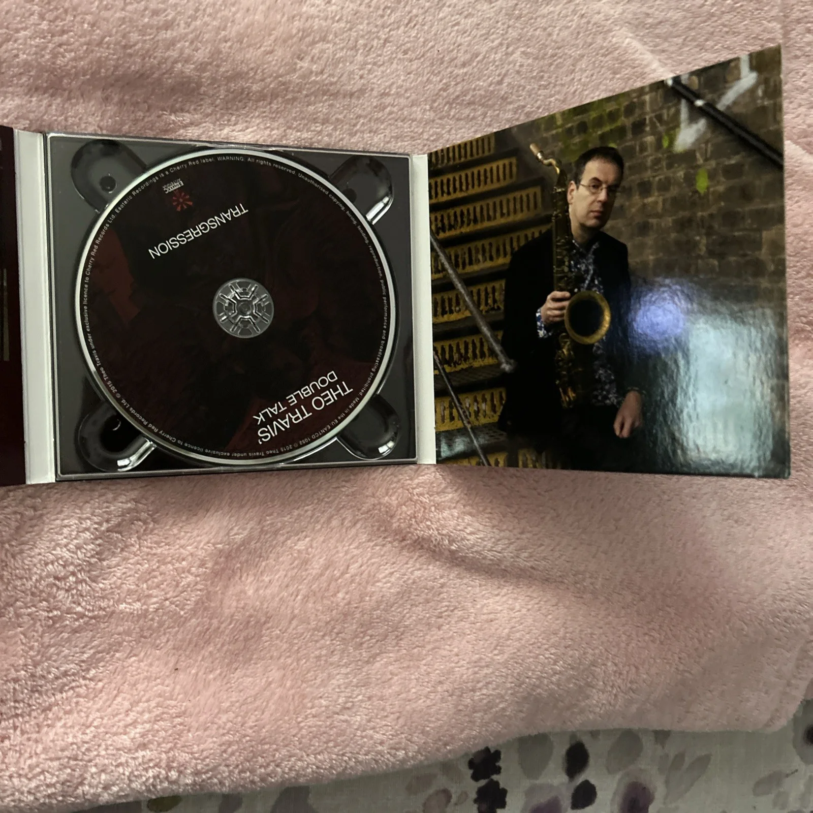 Signed Theo Travis CD Double Talk Transgression Steven Wilson mix Signed Cover, image 3