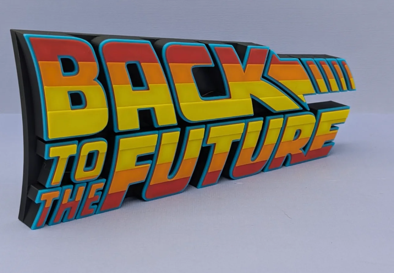 Back to the Future - 3D printed logo for desk or wall mount., image 3