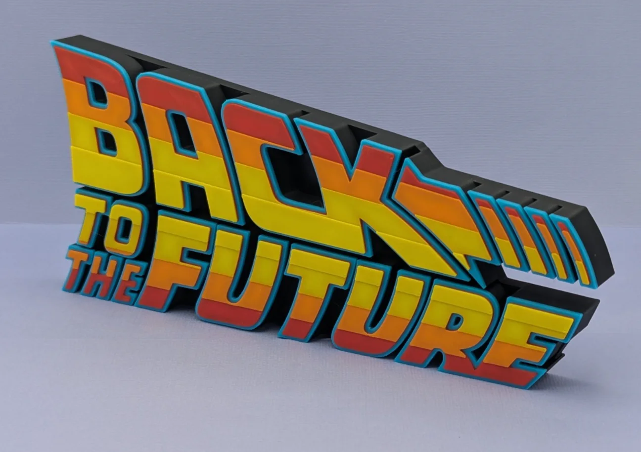 Back to the Future - 3D printed logo for desk or wall mount., image 4