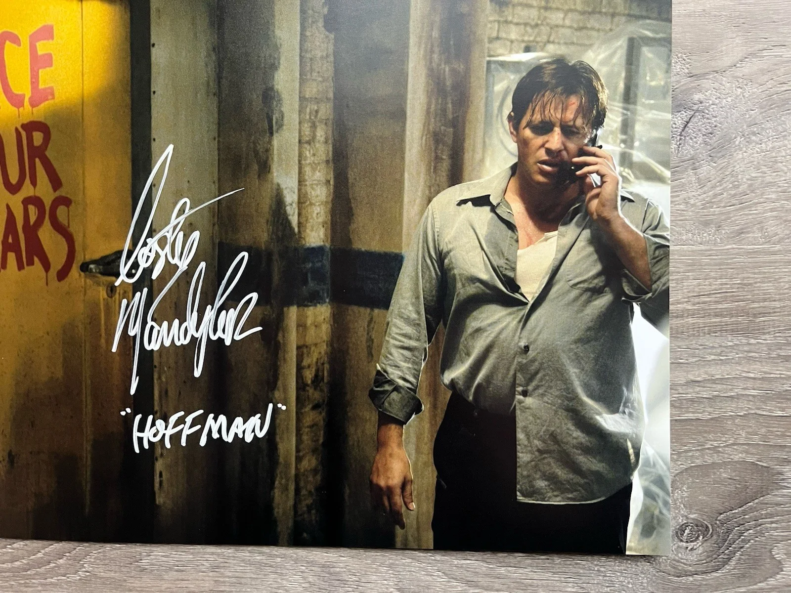 Costas Mandylor — Costas Mandylor Signed Saw 11x14 Photo JSA COA Detective Hoffman Jigsaw Horror, image 3