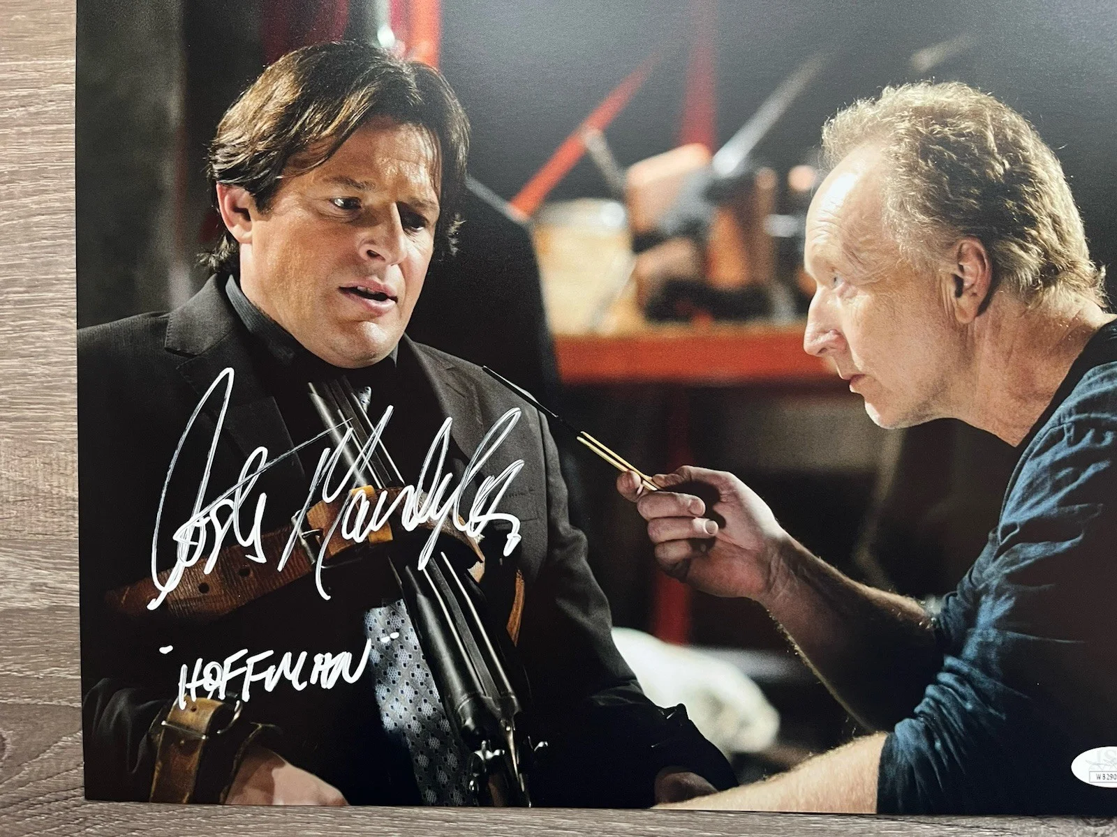 Costas Mandylor — Costas Mandylor Signed Saw 11x14 Photo JSA COA Detective Hoffman Jigsaw Horror, image 3