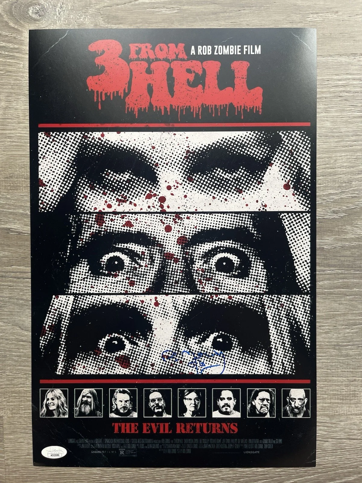 Bill Moseley — QC Bill Moseley Signed 3 From Hell 11x17 Photo JSA COA Otis Driftwood Horror, изображение 2