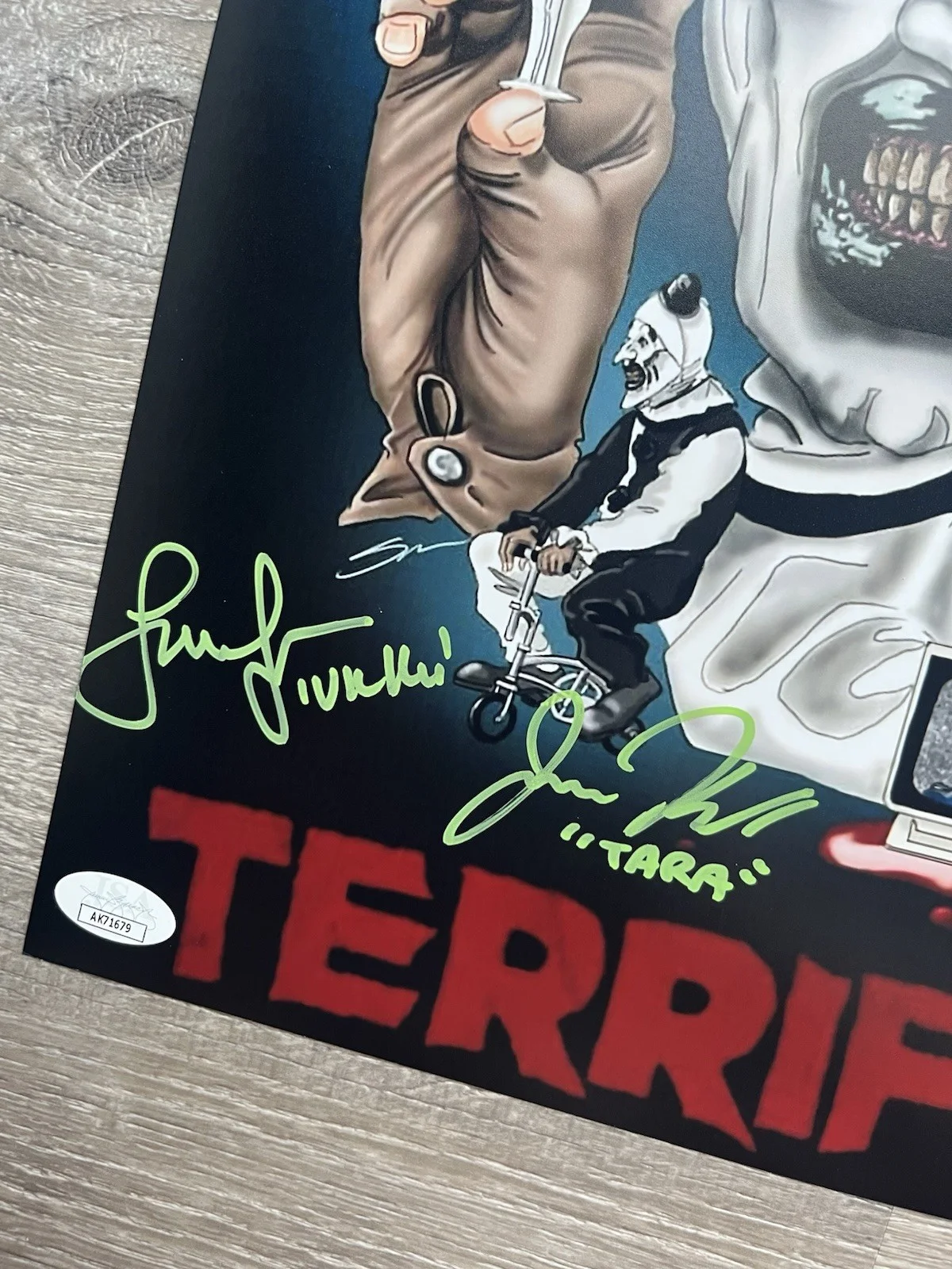 Samantha Scaffidi — Samantha Scaffidi Jenna Kanell Signed Terrifier 11x14 Photo JSA Art The Clown, изображение 4