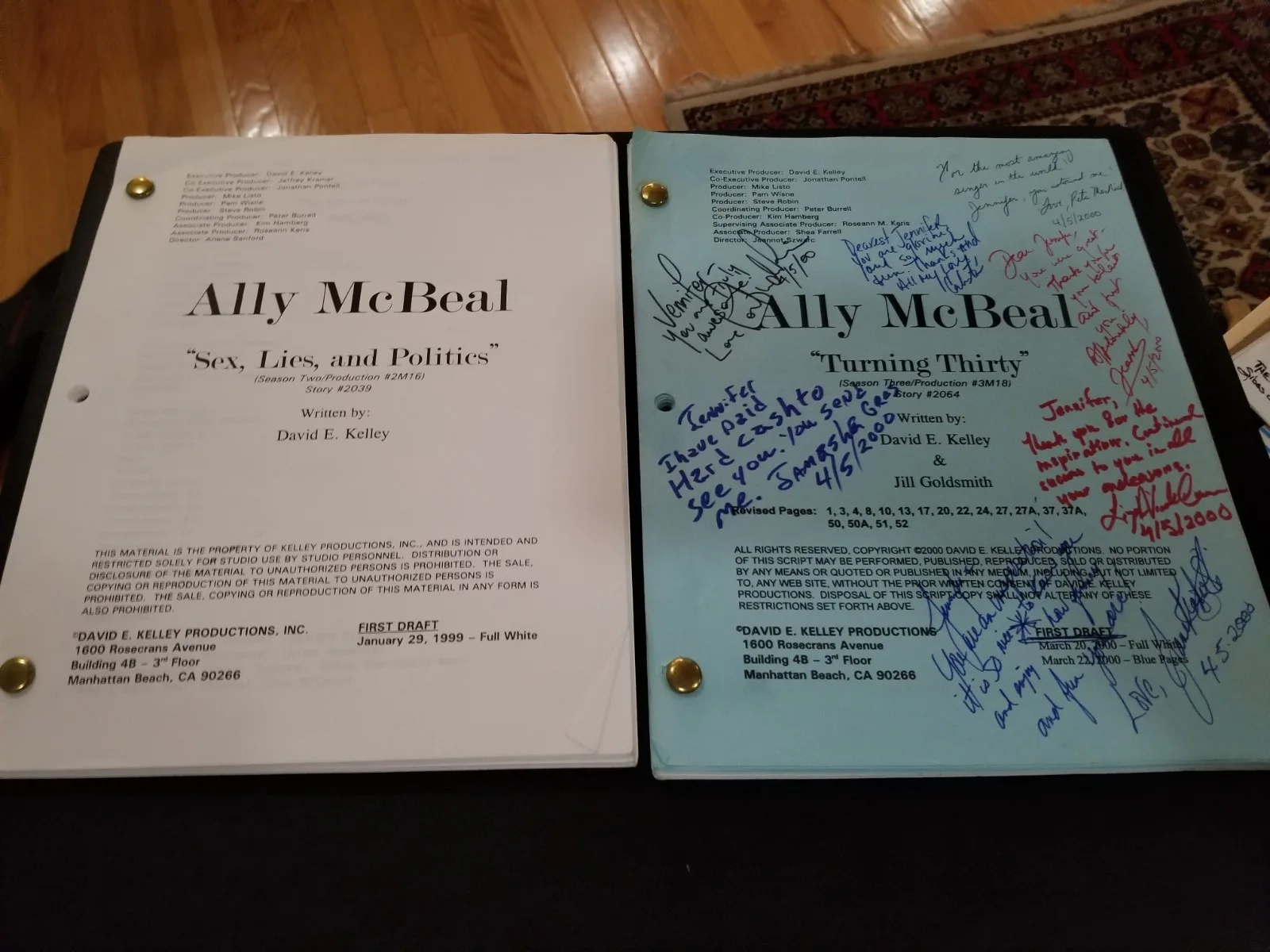 Lucy Liu Claista Flockhart Jane Krakowski Portia de Rossi — Jennifer Holliday Owned & Signed Ally McBeal Scripts (2) + DVD Cast Autographed, image 4
