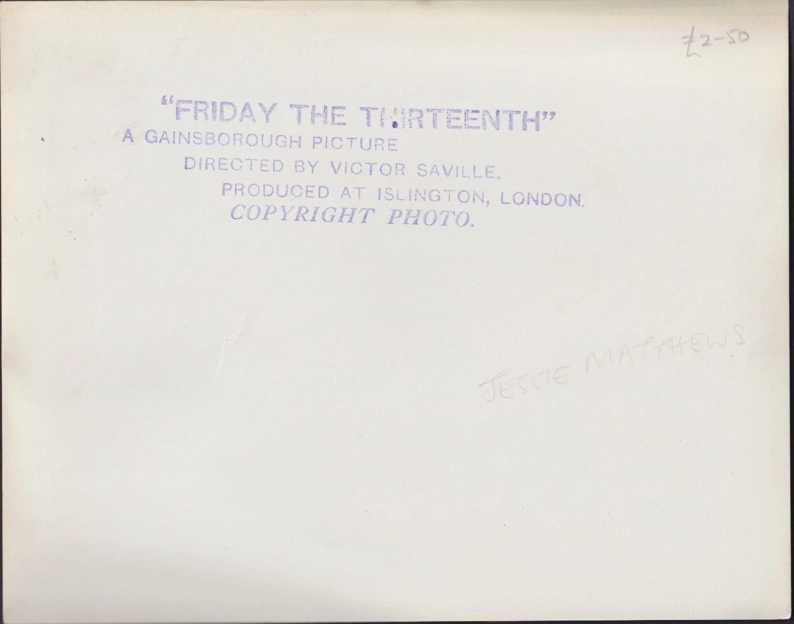 Friday the Thirteenth 1x ORIGINAL Press Studio Still Jessie Matthews 1933 RARE, изображение 2