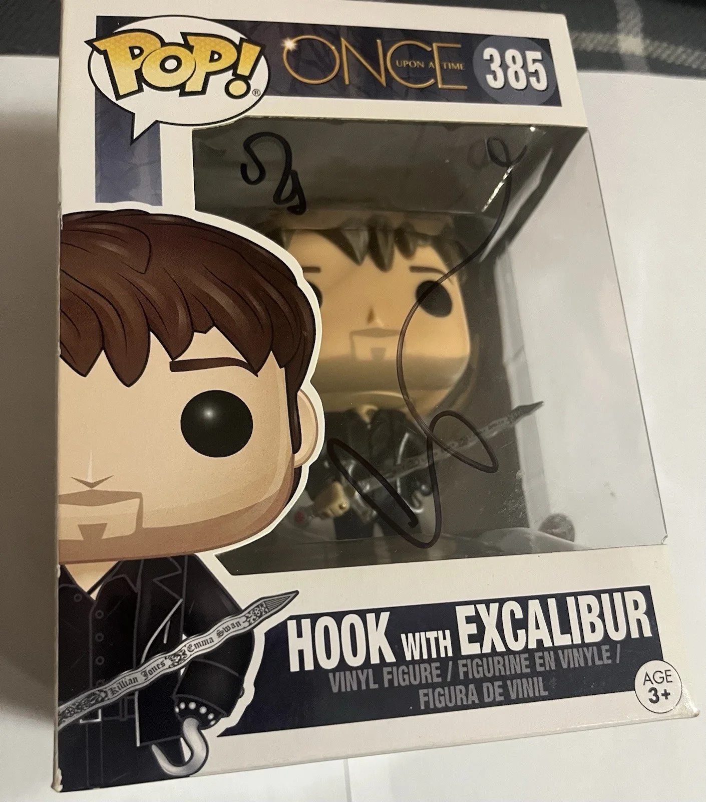 Colin O'Donoghue — Colin O'Donoghue Signed OUAT Hook With Excalibur Funko Pop #385 JSA Protector, изображение 4
