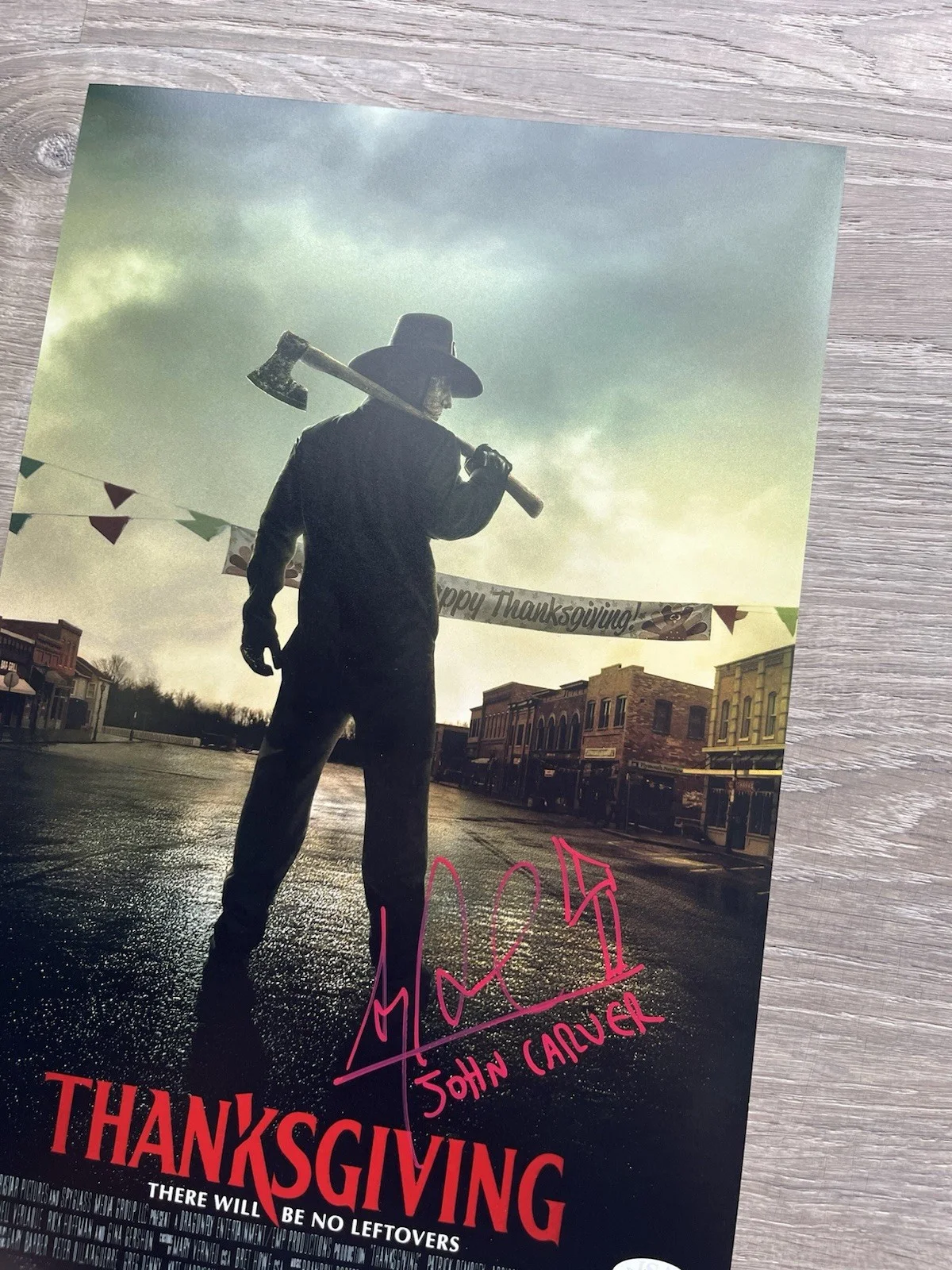 Alex Armbruster — Alex Armbruster Signed Thanksgiving 11x17 Photo JSA COA John Carver Horror Auto, изображение 5