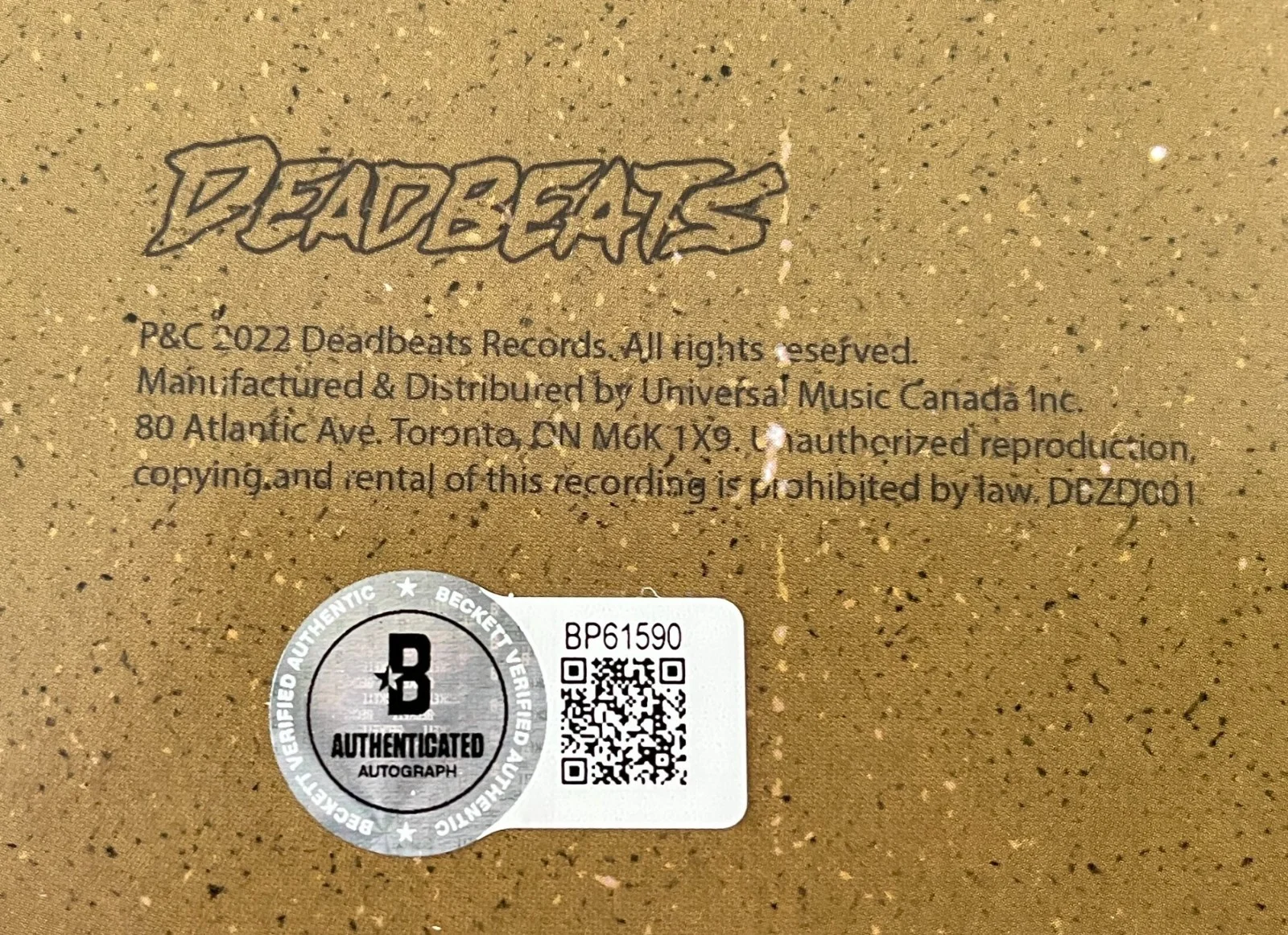ZEDS DEAD SIGNED AUTOGRAPH ADRENALINE VINYL ALBUM LP w/EXACT PROOF & BECKETT COA, изображение 5
