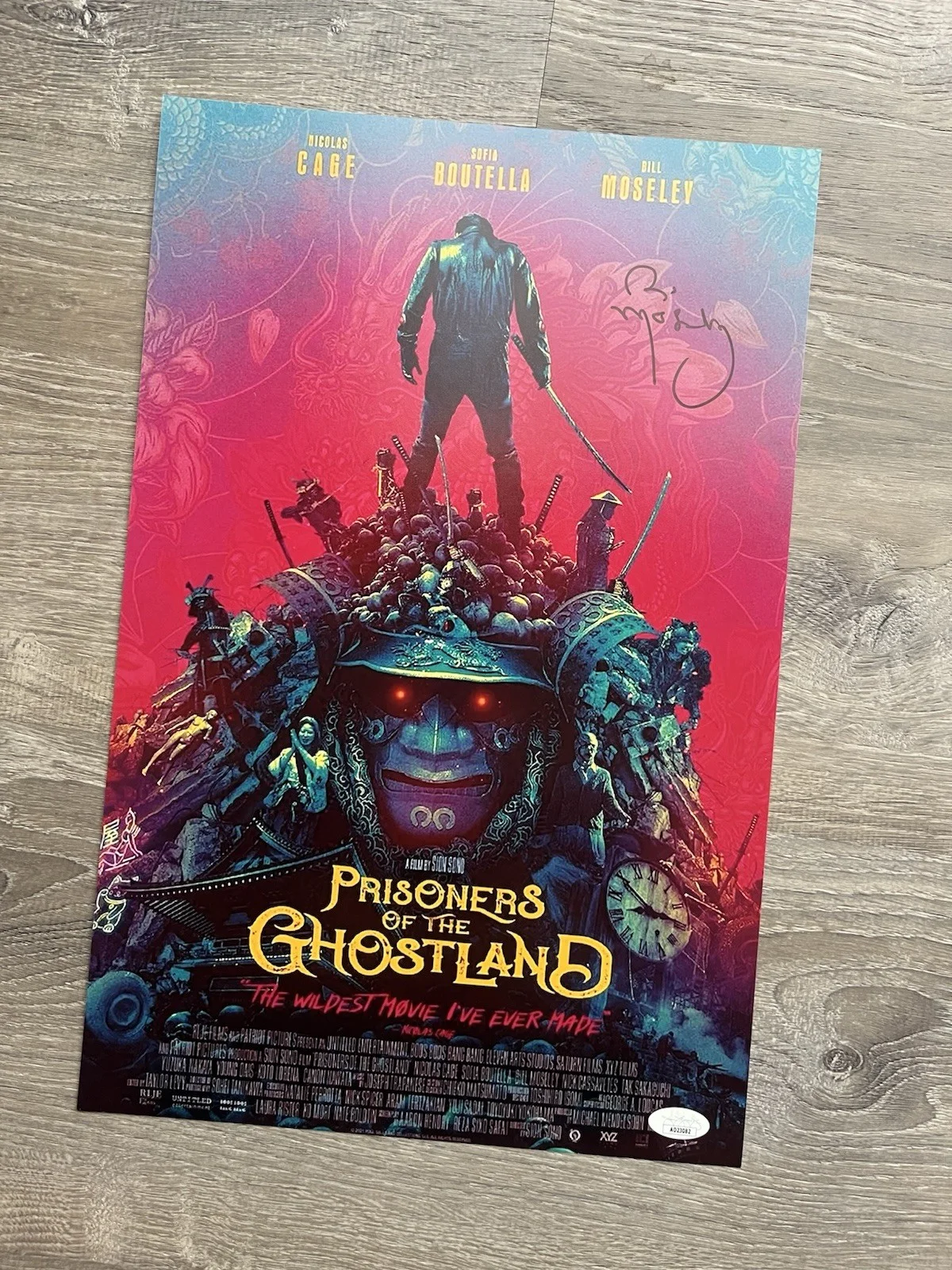 Bill Moseley — Bill Moseley Signed Prisoners of the Ghostland 11x17 Photo JSA COA Nic Cage, изображение 5
