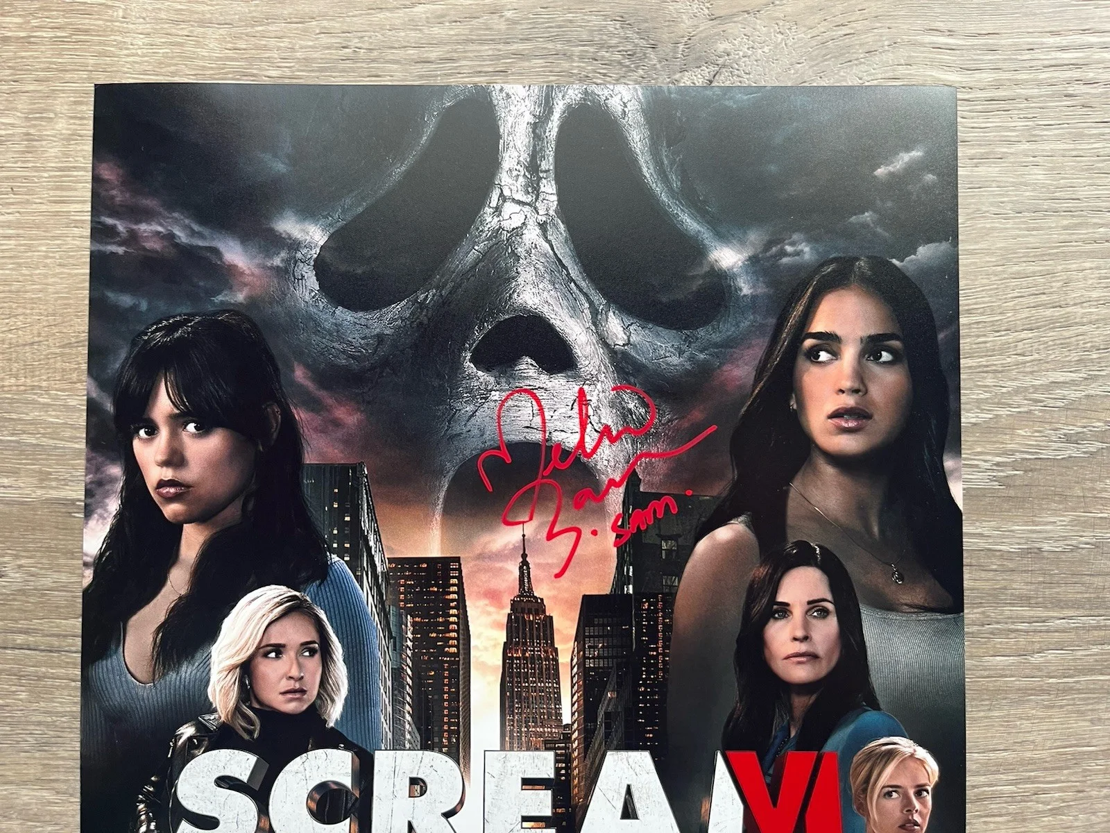 Melissa Barrera — Melissa Barrera Liana Liberato Dual Signed Scream 11x17 Photo JSA COA Ghostface, image 3