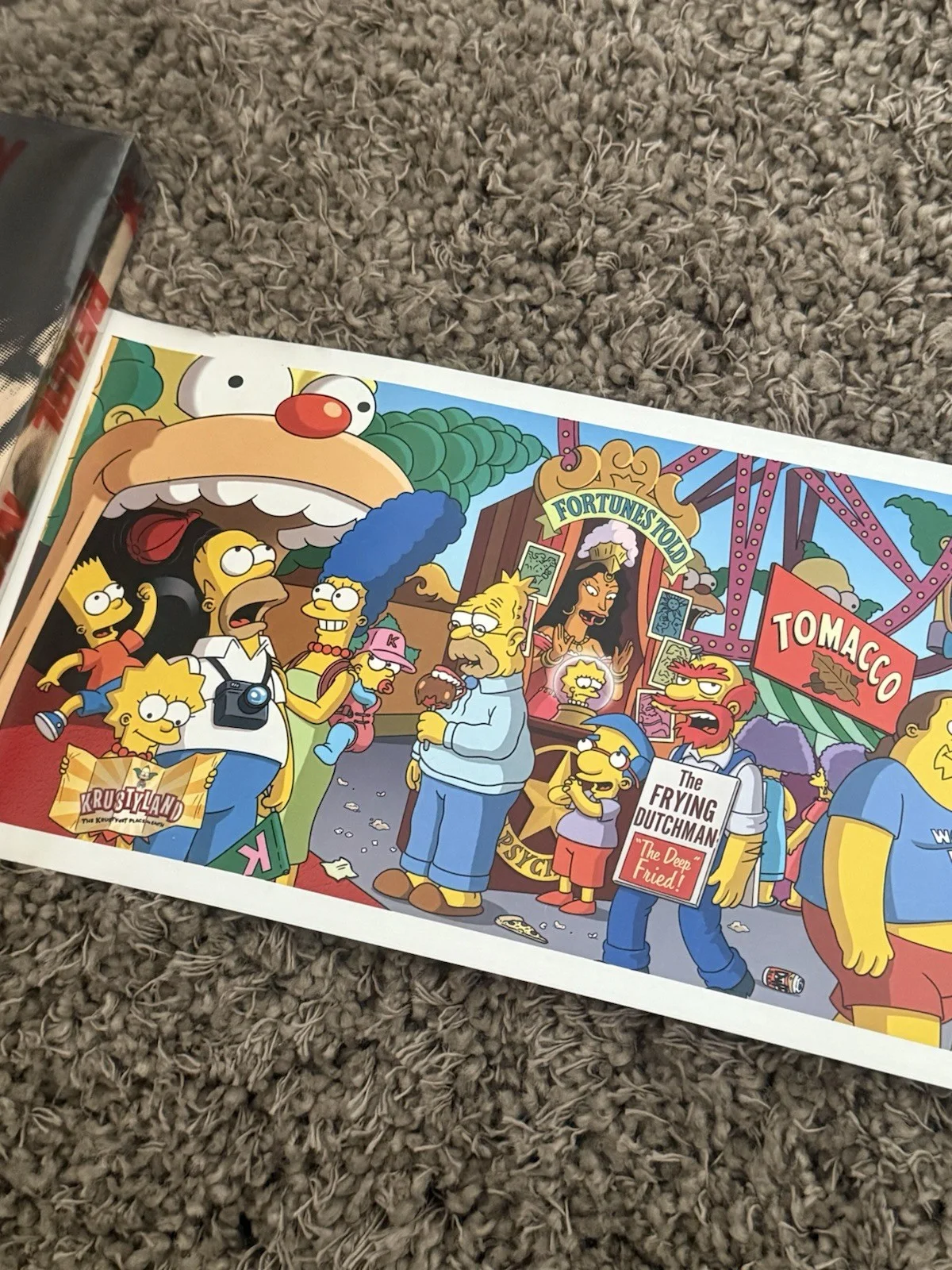 Matt Groening The Simpsons Signed Autographed Art Print 29 x 7.25 Krustyland, изображение 5