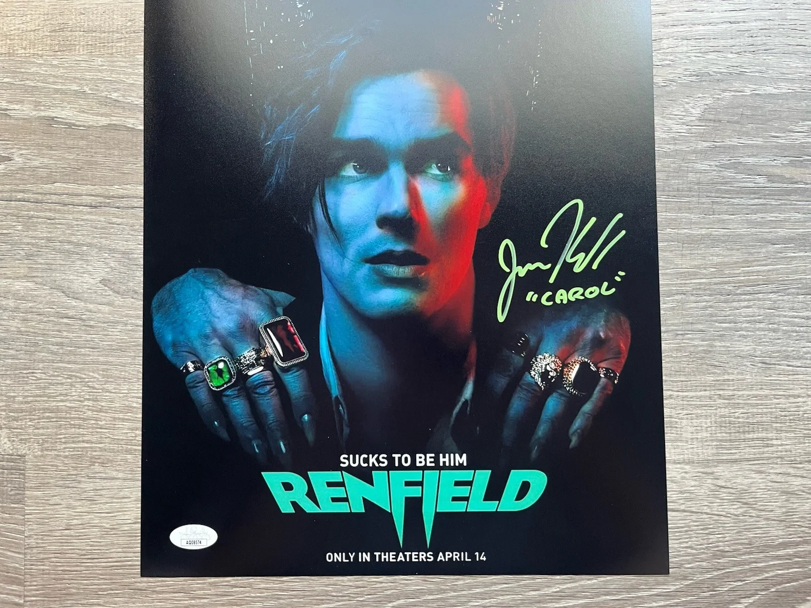 Jenna Kanell — Jenna Kanell Signed Renfield 11x17 Photo JSA COA Carol Nicolas Cage Terrifier, изображение 3