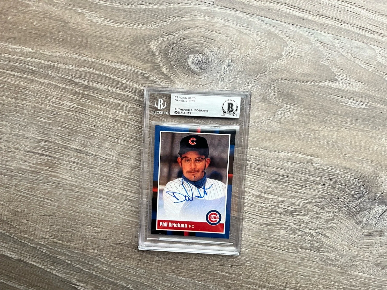 Daniel Stern — Daniel Stern Signed Phil Brickma Chicago Cubs Card Beckett Slabbed BGS, изображение 5