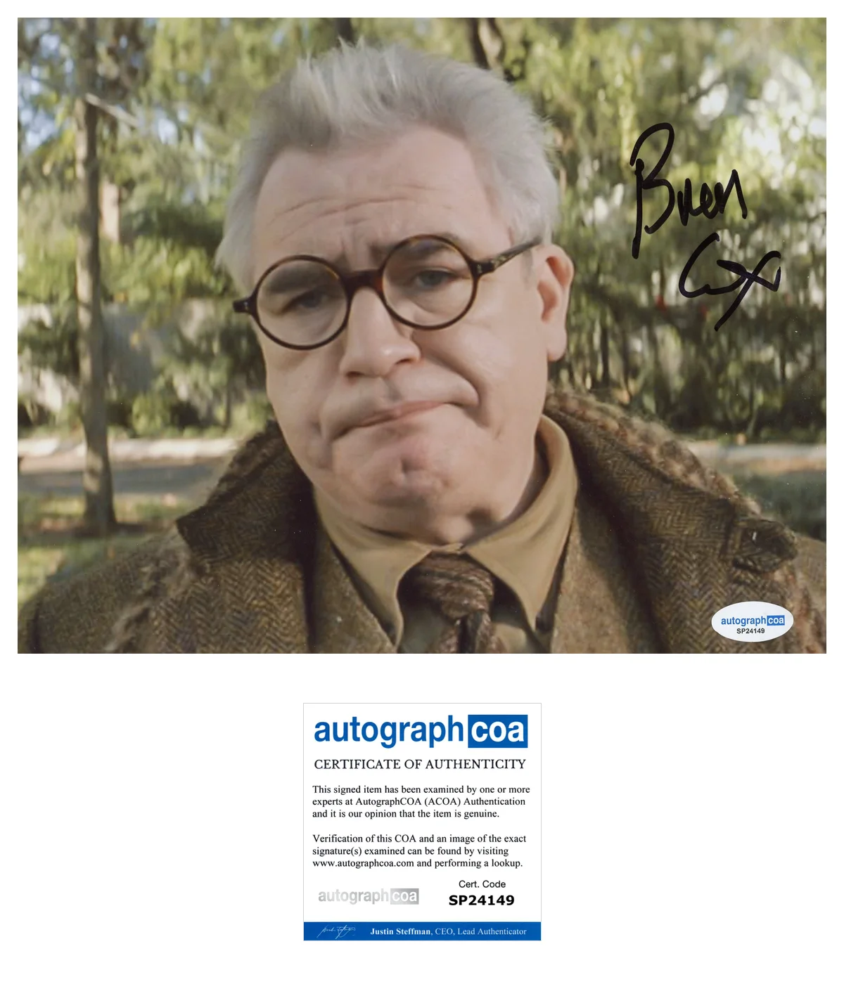 Brian Cox — Brian Cox Signed Autographed RUSHMORE 'DR GUGGENHEIM' 8x10 Photo ACOA