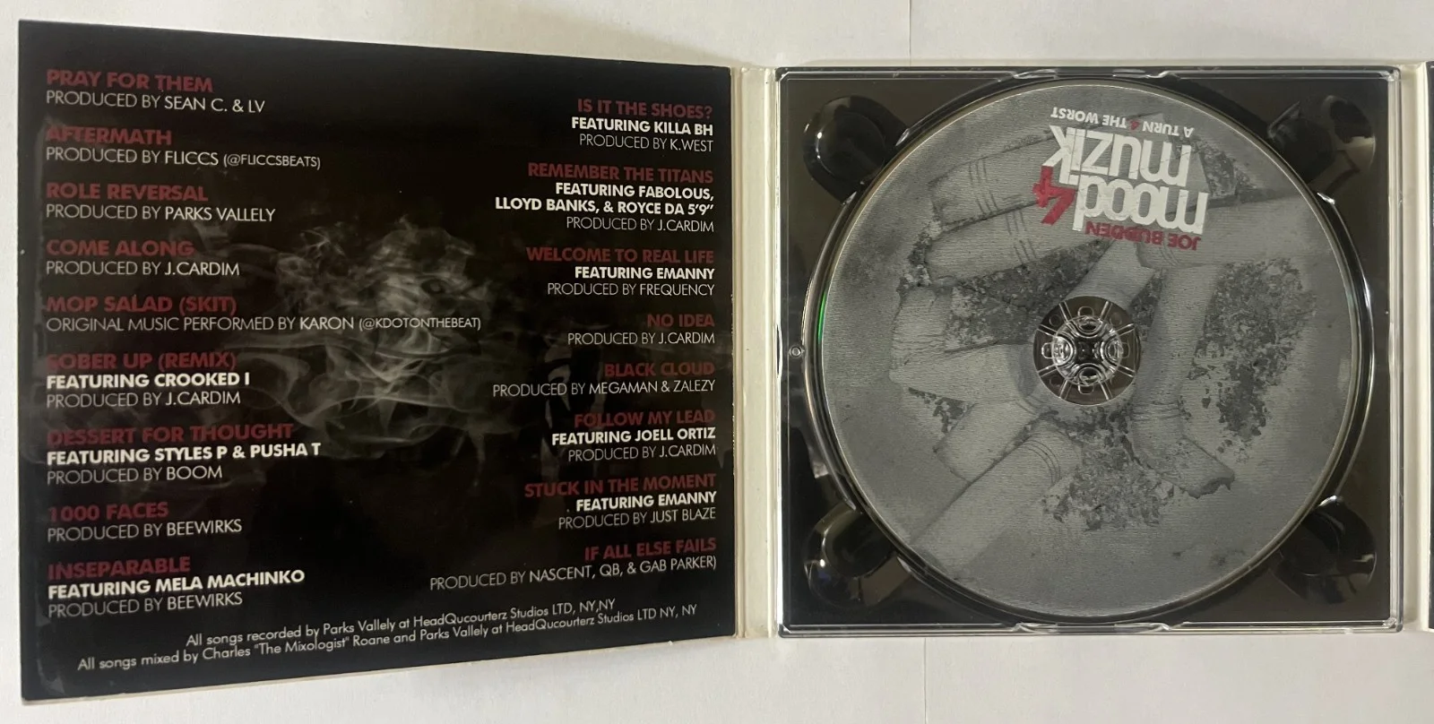 Autographed Joe Budden 'Mood Muzik 4: A Turn 4 The Worst' Digipak CD, изображение 3