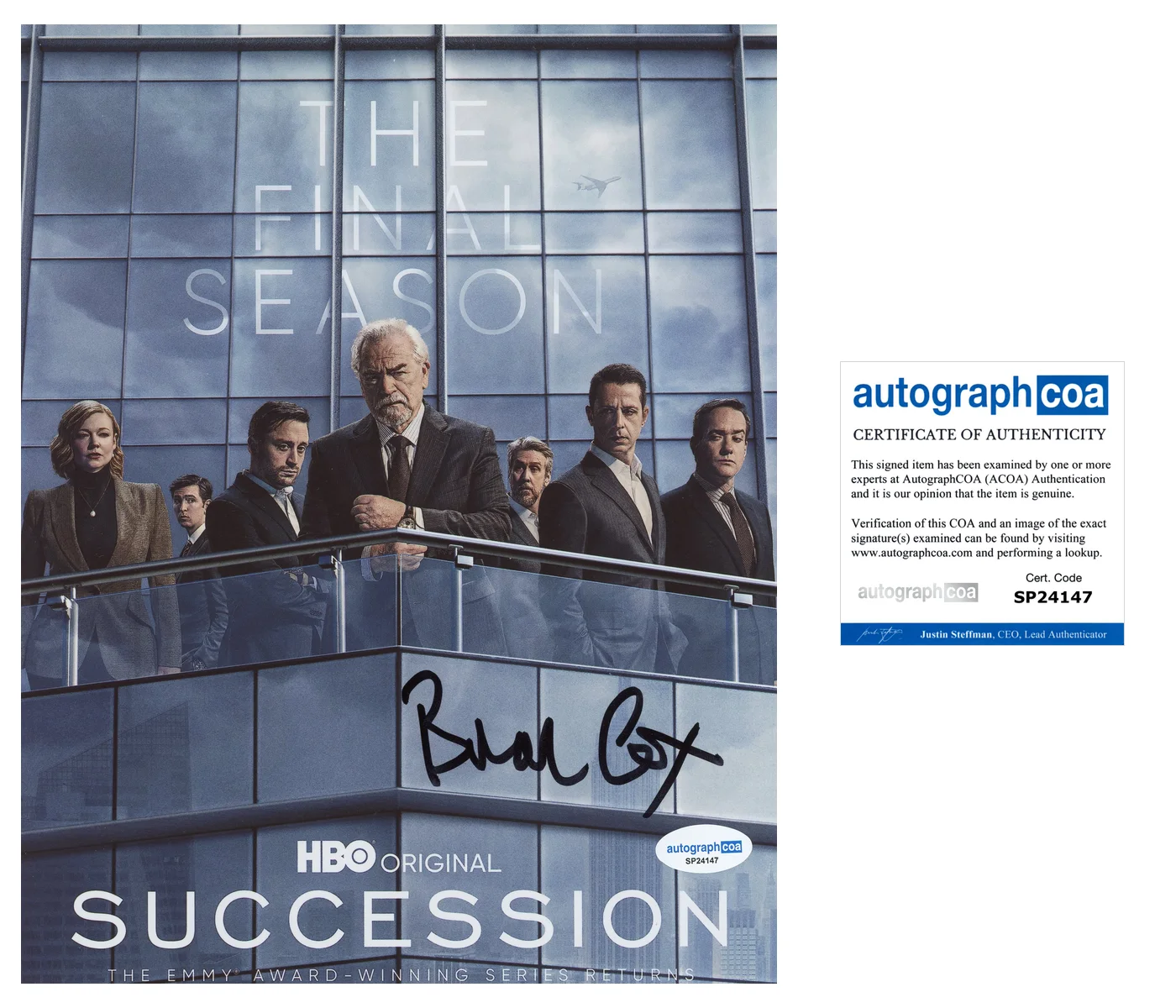 Brian Cox — Brian Cox Signed Autographed SUCESSION LOGAN ROY 8x10 Photo PROOF ACOA A