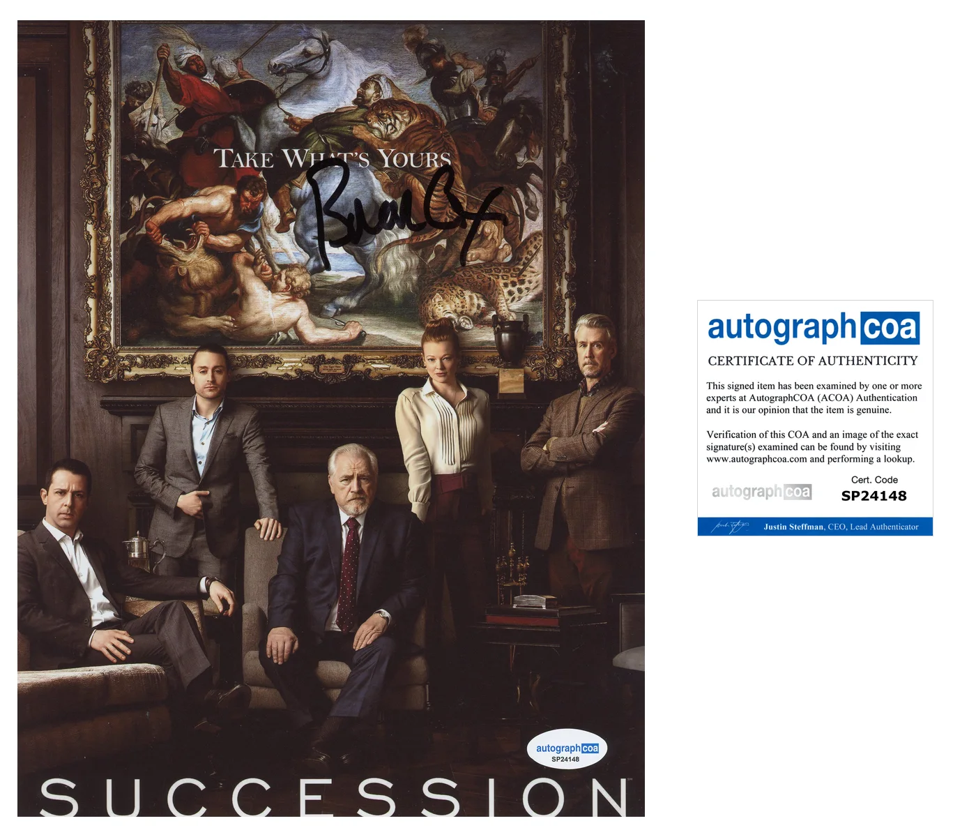 Brian Cox — Brian Cox Signed Autographed SUCESSION LOGAN ROY 8x10 Photo PROOF ACOA B