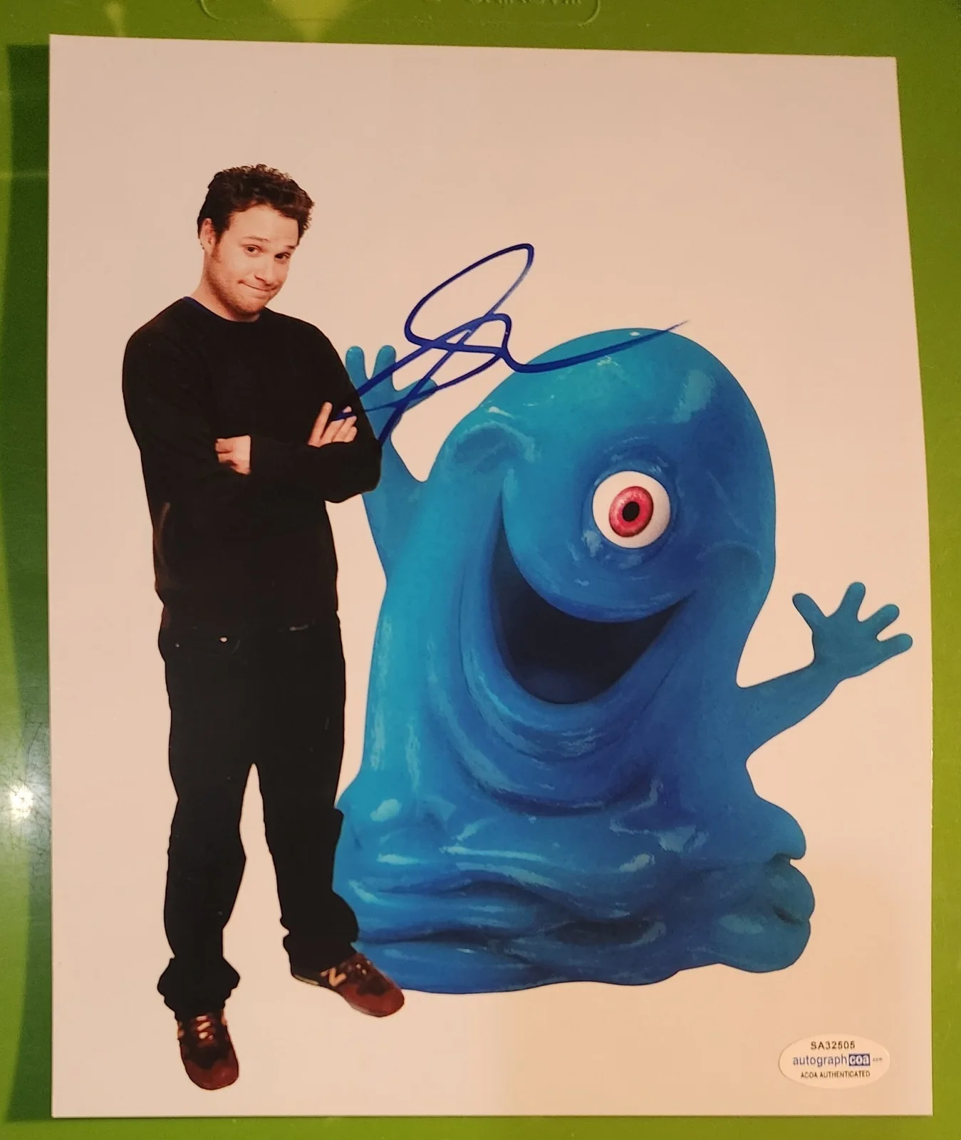 Seth Rogen — Seth Rogen Signed 8x10 B.O.B. Photo Autographed ACOA COA Monsters vs Aliens