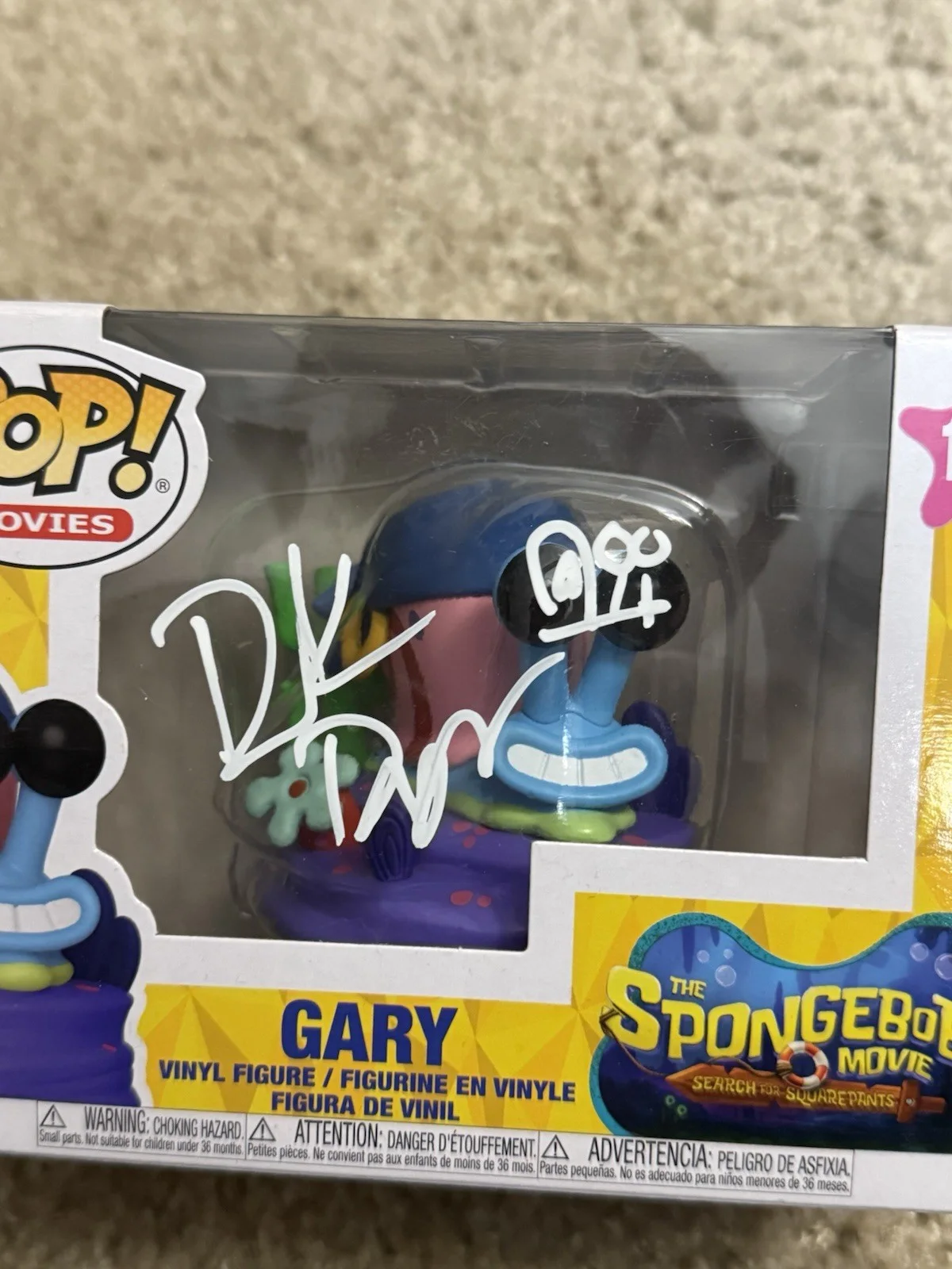 Search For SquarePants Signed Funko Pop Gary Derek Drymon Director SWAU COA, изображение 3