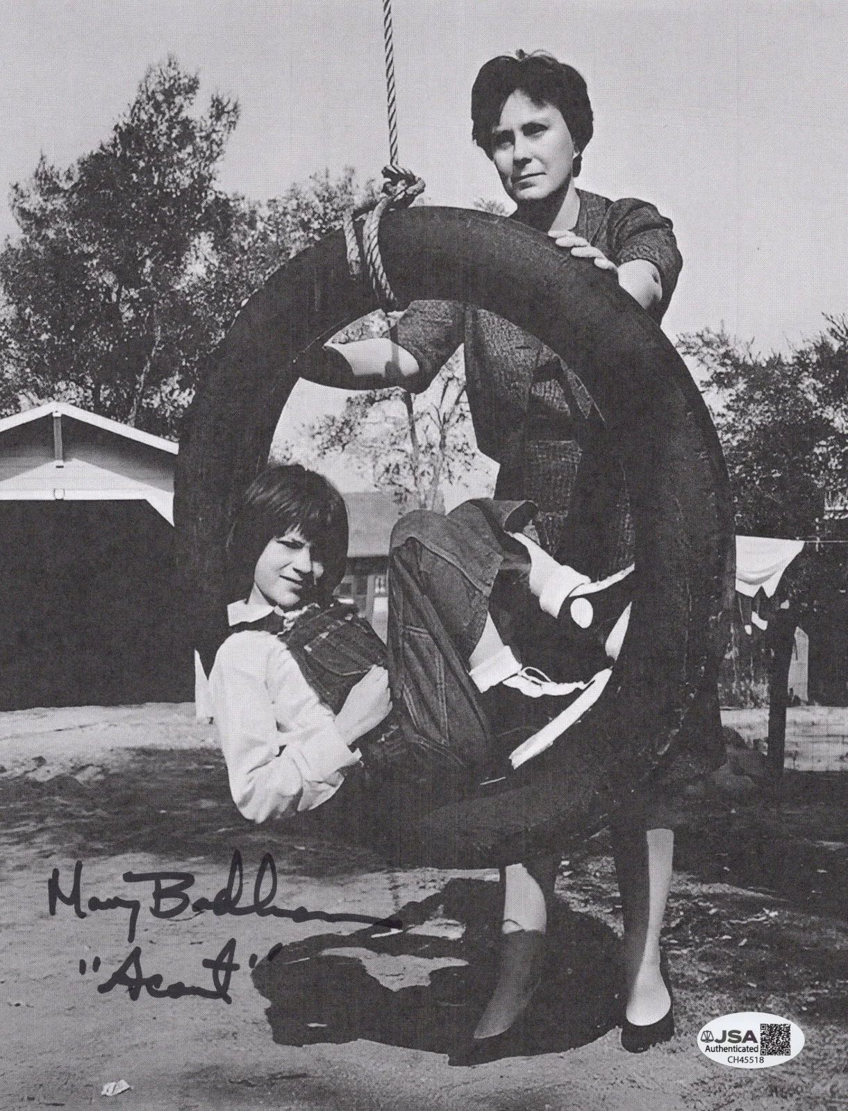 MARY BADHAM — MARY BADHAM Signed TO KILL A MOCKING 8x10 Photo SCOUT Autograph JSA CERT