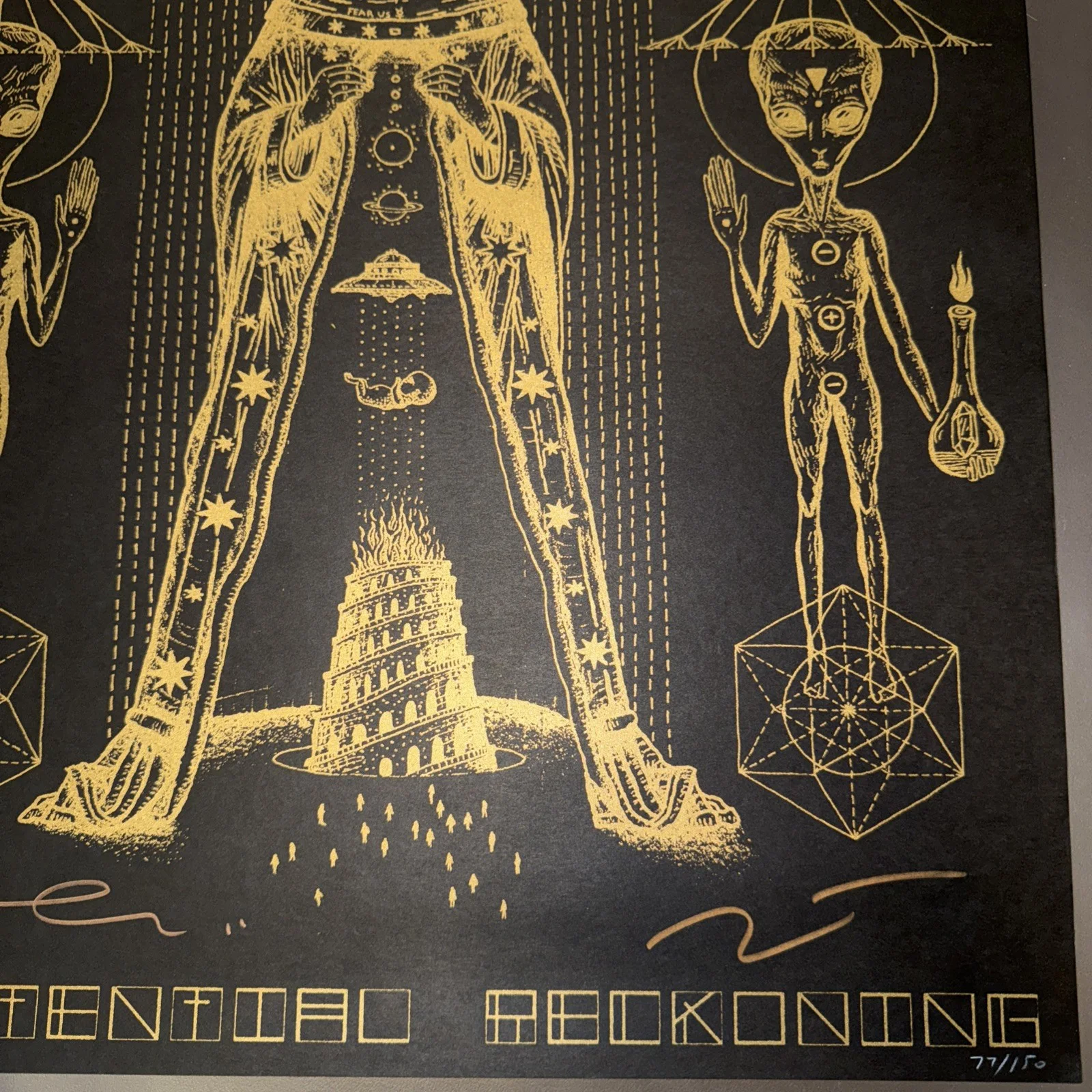 Puscifer Existential Reckoning Autographed Poster Le #150, image 5