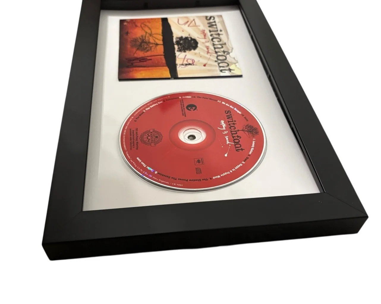 SWITCHFOOT SIGNED AUTOGRAPH x4 NOTHING IS SOUND FRAMED MATTED CD JON FOREMAN +3, image 3