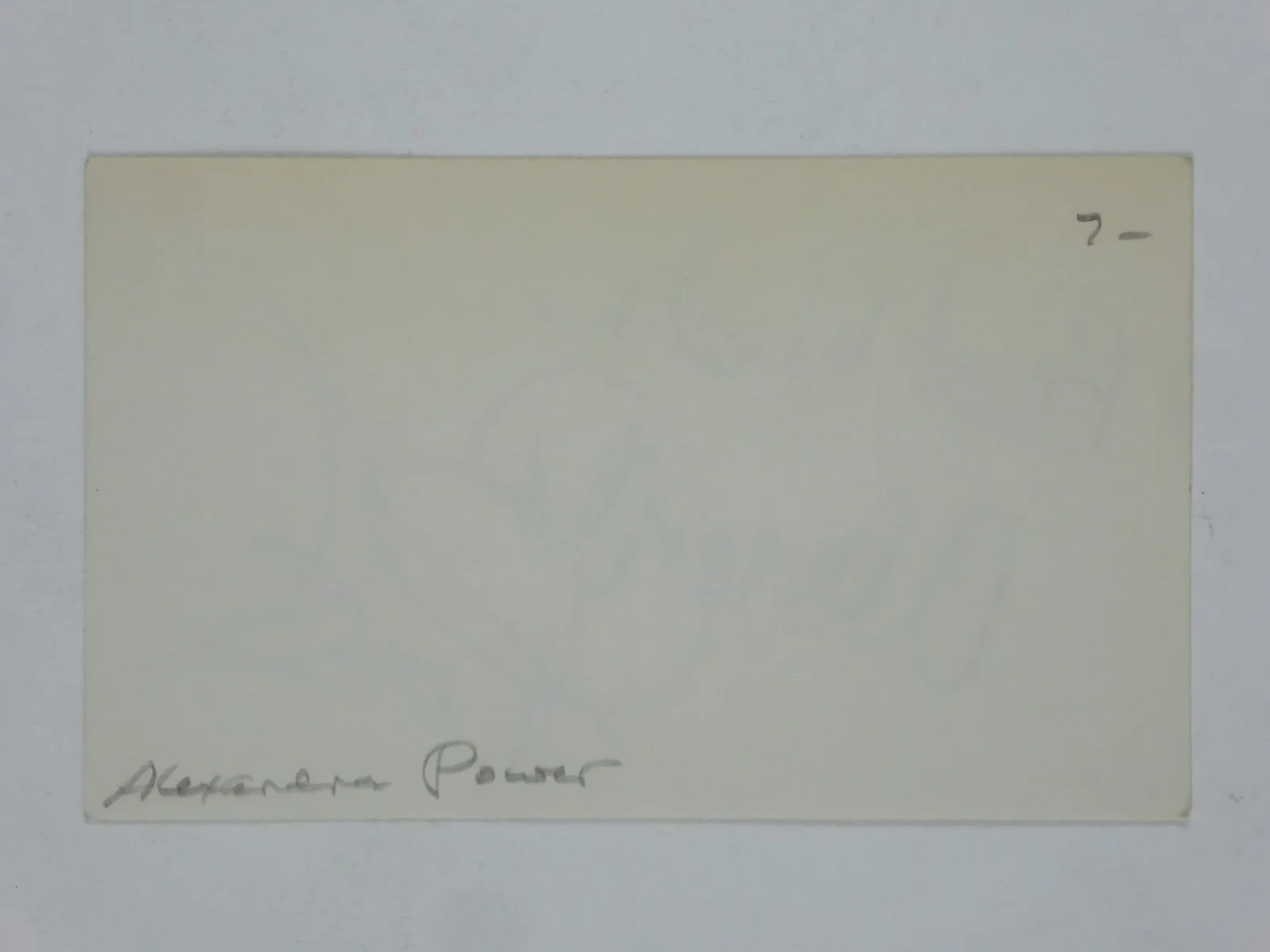 Alexandra Powers — Alexandra Powers Hand Signed 3x5 Index Card Actress Dead Poets Society LA Law, изображение 2