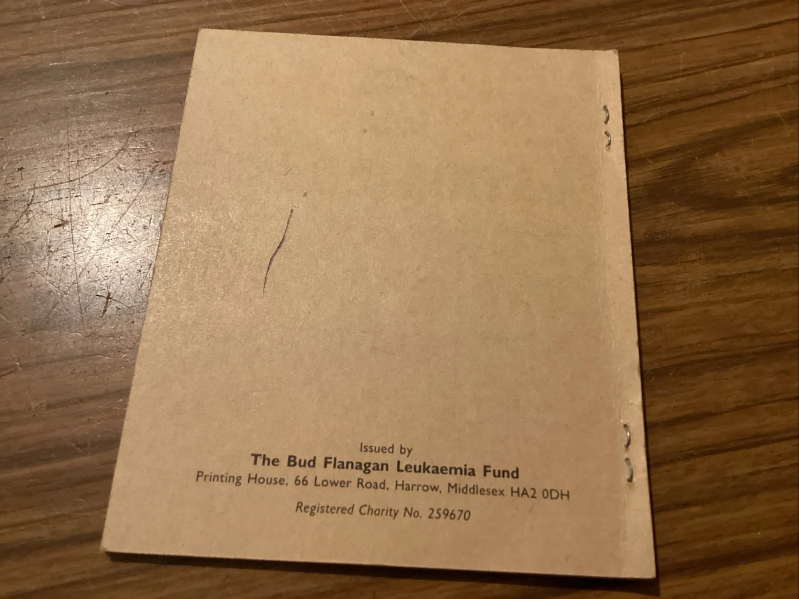 Bud Flanagan Leukaemia Fund Ration Book~ The Bud Raffle, image 3