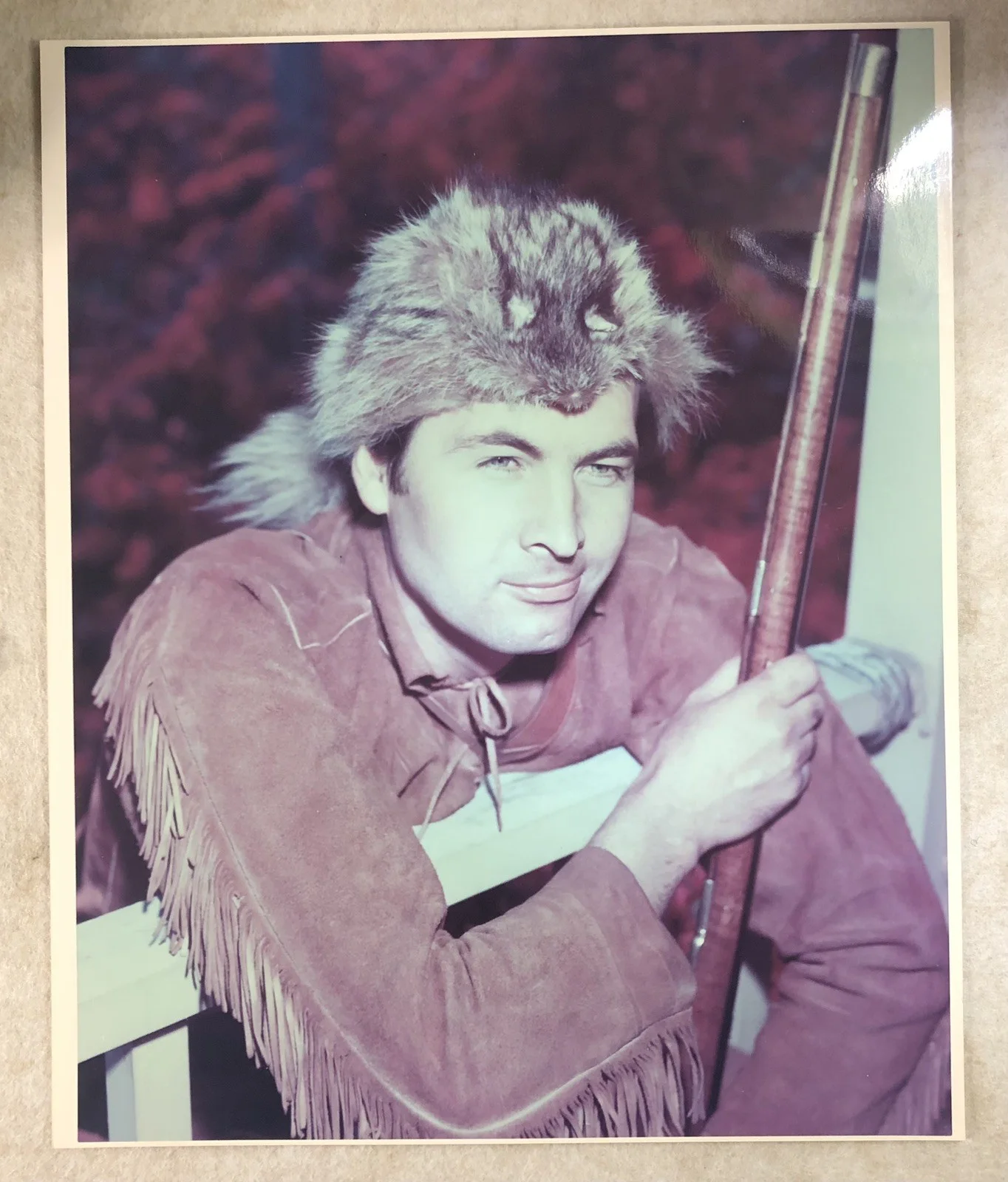 FESS PARKER — Vintage FESS PARKER Signed Autographed 3x5 Card With Photo Actor DANIEL BOONE, изображение 2