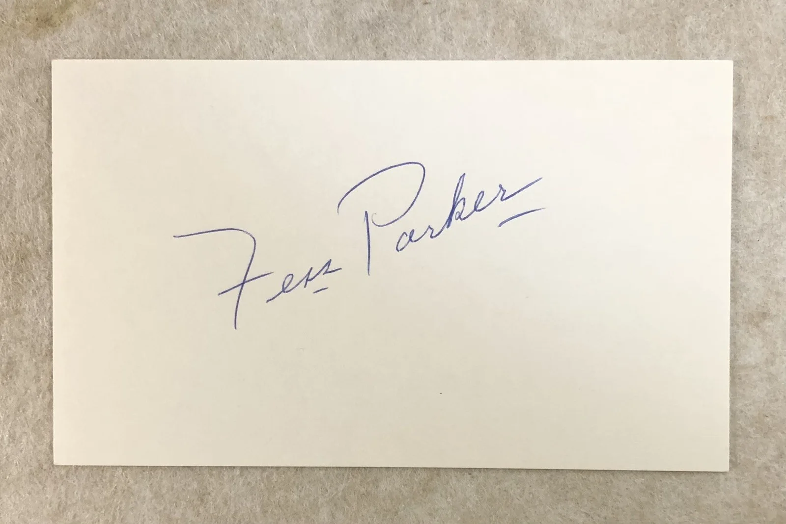 FESS PARKER — Vintage FESS PARKER Signed Autographed 3x5 Card With Photo Actor DANIEL BOONE, изображение 4
