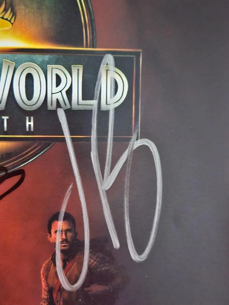 SCARLETT JOHANSSON MAHERSHALA ALI, JONATHAN BAILE — SCARLETT JOHANSSON ALI & JONATHAN BAILEY 3X SIGNED JURASSIC WORLD 8X10 PHOTO COA, изображение 4