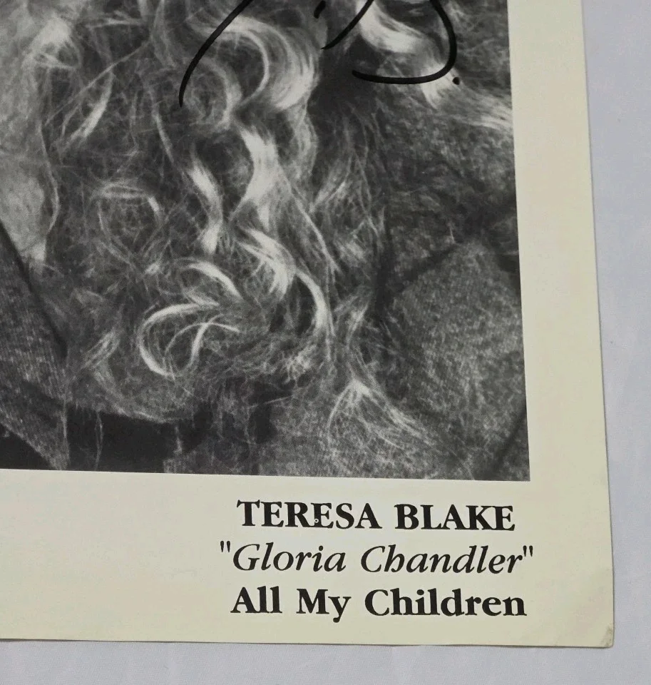 Teresa Blake — Teresa Blake Signed Autographed All My Children Sears Vintage Gloria Chandler, image 3