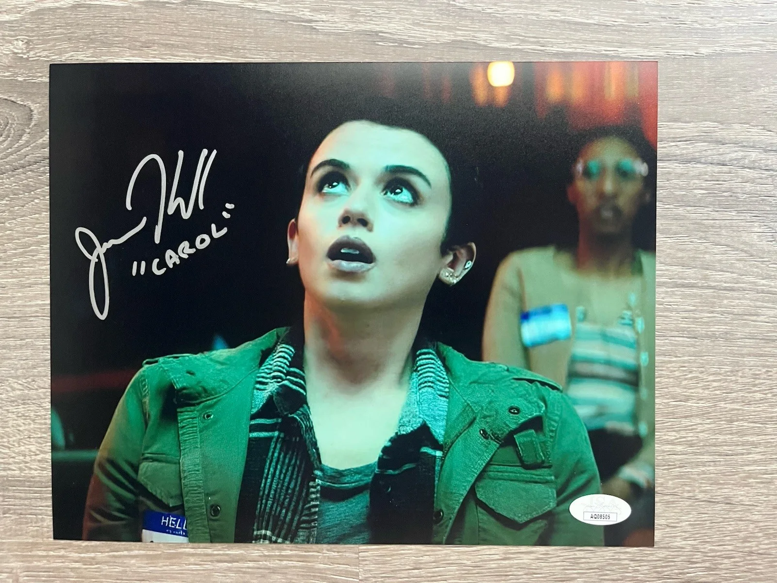 Jenna Kanell — Jenna Kanell Signed Renfield 8x10 Photo JSA COA Carol Nicolas Cage Terrifier, изображение 2