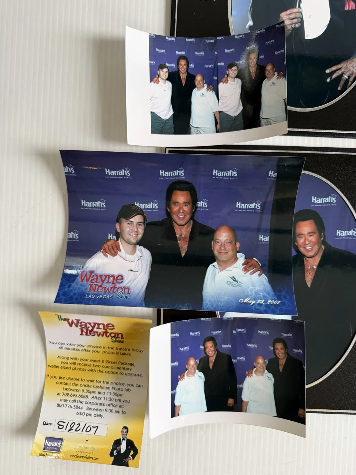 WAYNE NEWTON Signed Autographed 8x10 Photo & More Photos Lot Harrahs Las Vegas, изображение 5