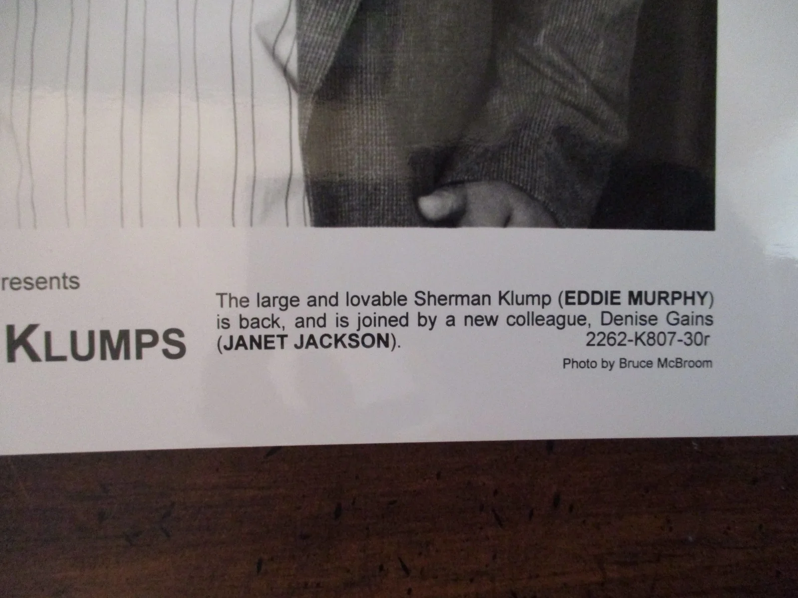 Eddie Murphy/Janet Jackson(NUTTY II:THE KLUMPS)2000 10x8 Black/White Press Photo, изображение 2