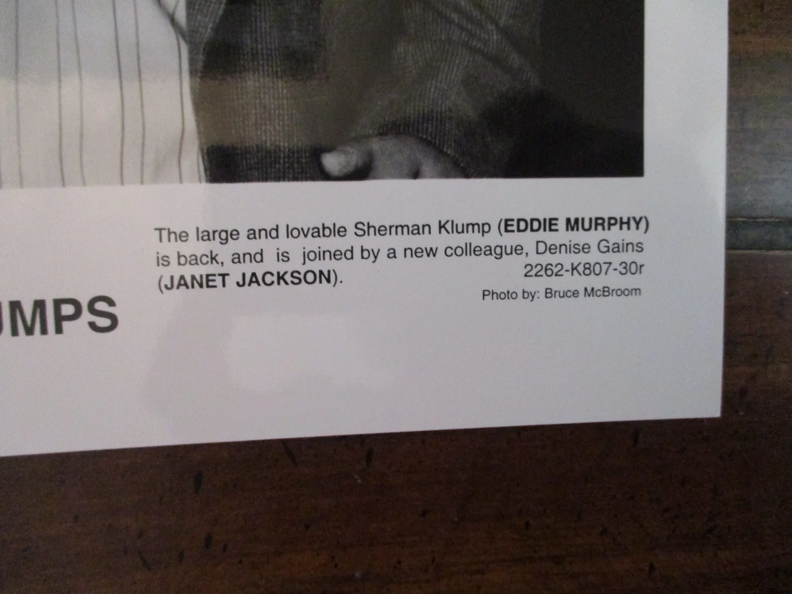 (NUTTY II:THE KLUMPS)Eddie Murphy/Janet Jackson/2000 10x8 Black/White Press Phot, изображение 2