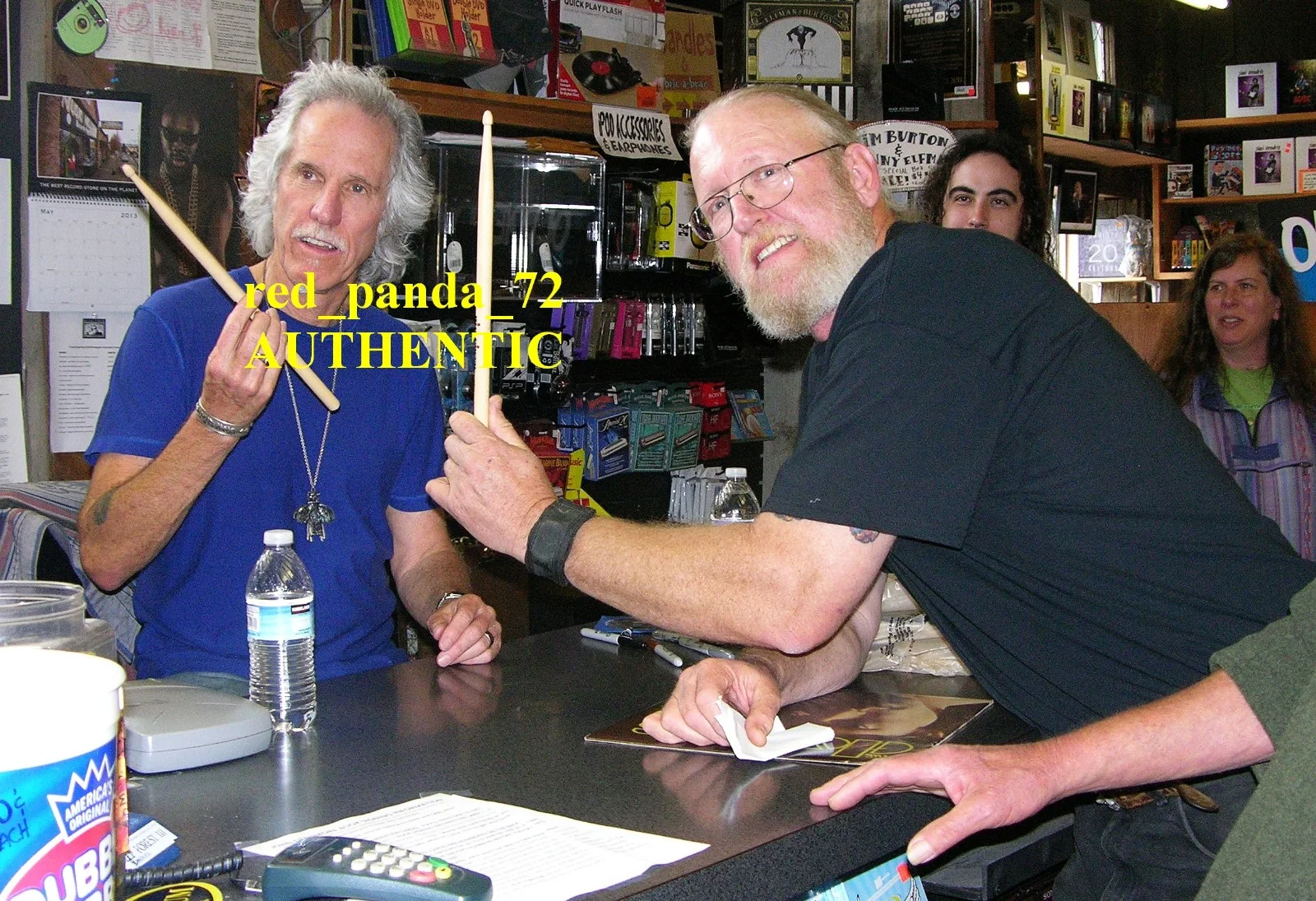 John Densmore Drummer for The Doors Signed Drumstick PROOF, image 2