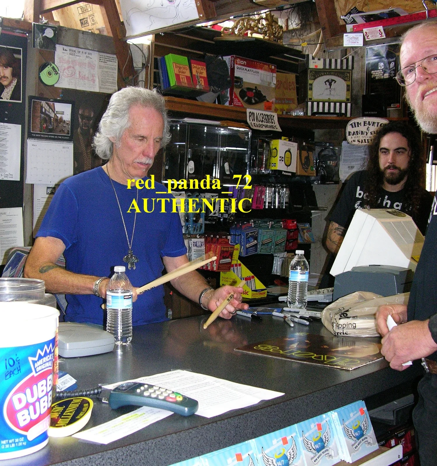 John Densmore Drummer for The Doors Signed Drumstick PROOF, image 4
