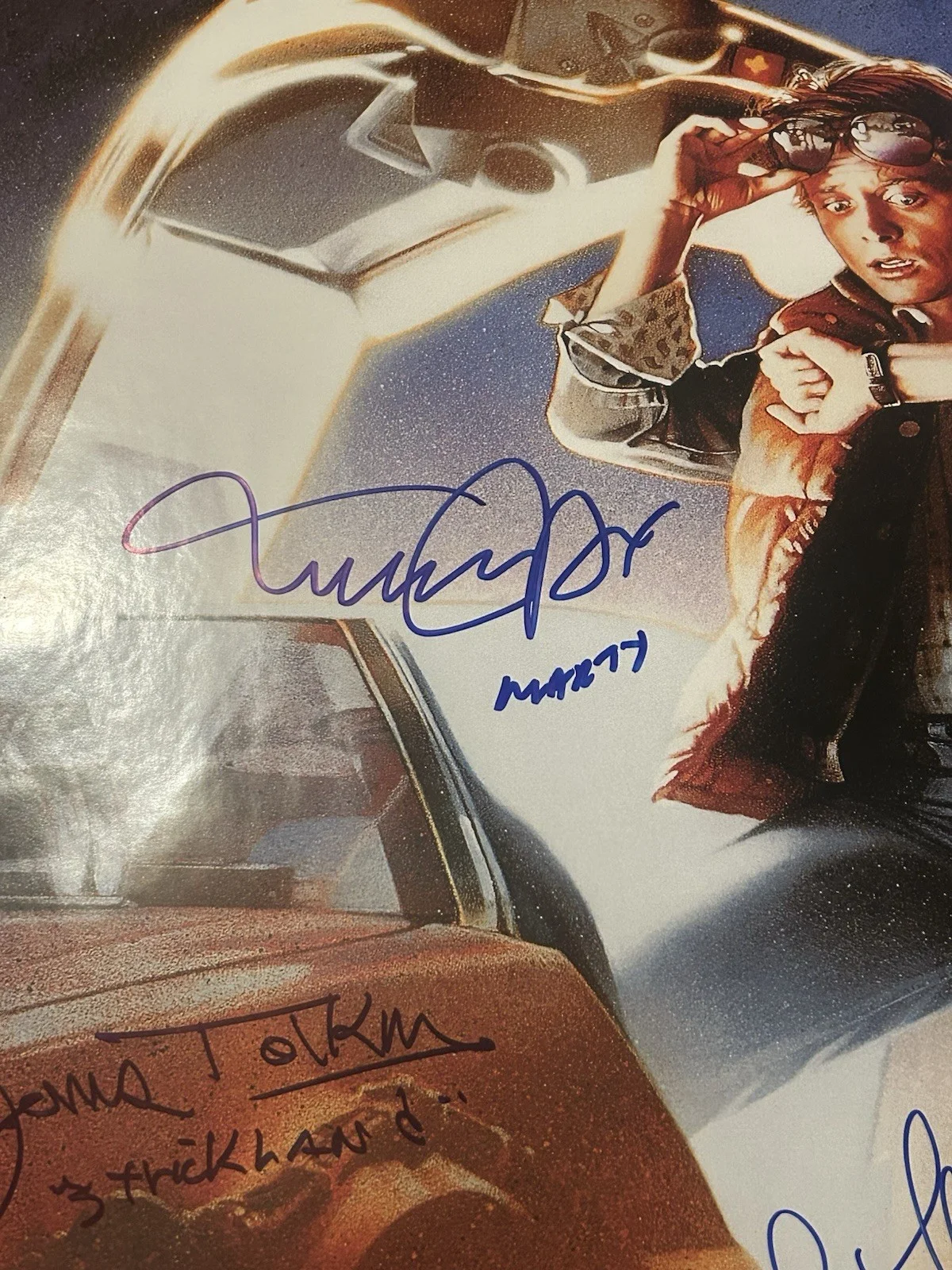 Cast — Back To The Future Poster Cast Signed With Character Names Michael J Fox Marty +, image 2