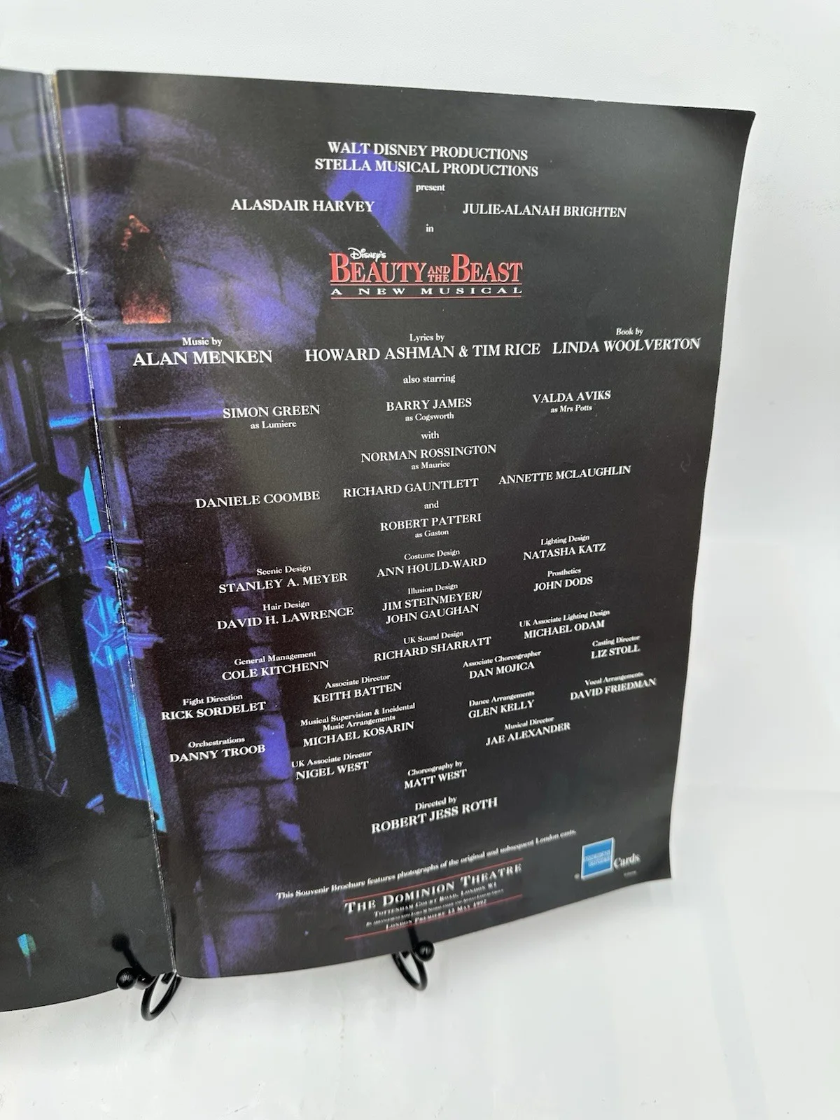 BEAUTY AND THE BEAST LARGE SOUVENIR THEATRE PROGRAM 1998 London England Souvenir, изображение 5