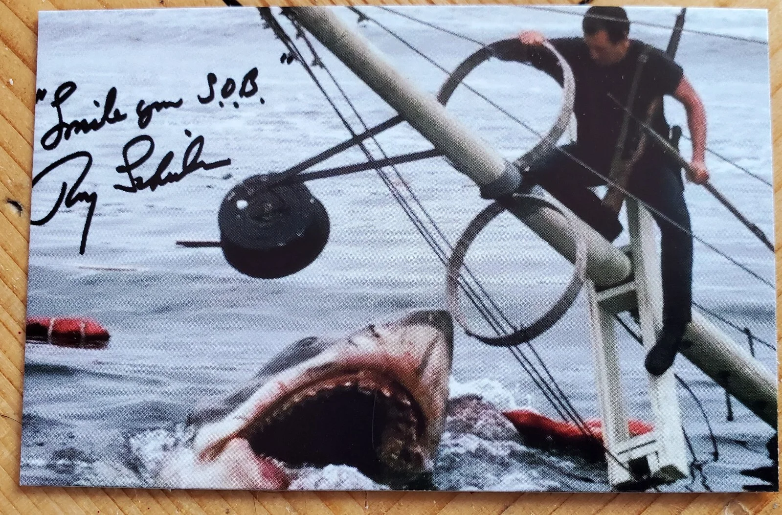 JAWS Signed Card Classic Action Movie Killer Shark Thriller Scary Big Teeth Fish, image 2