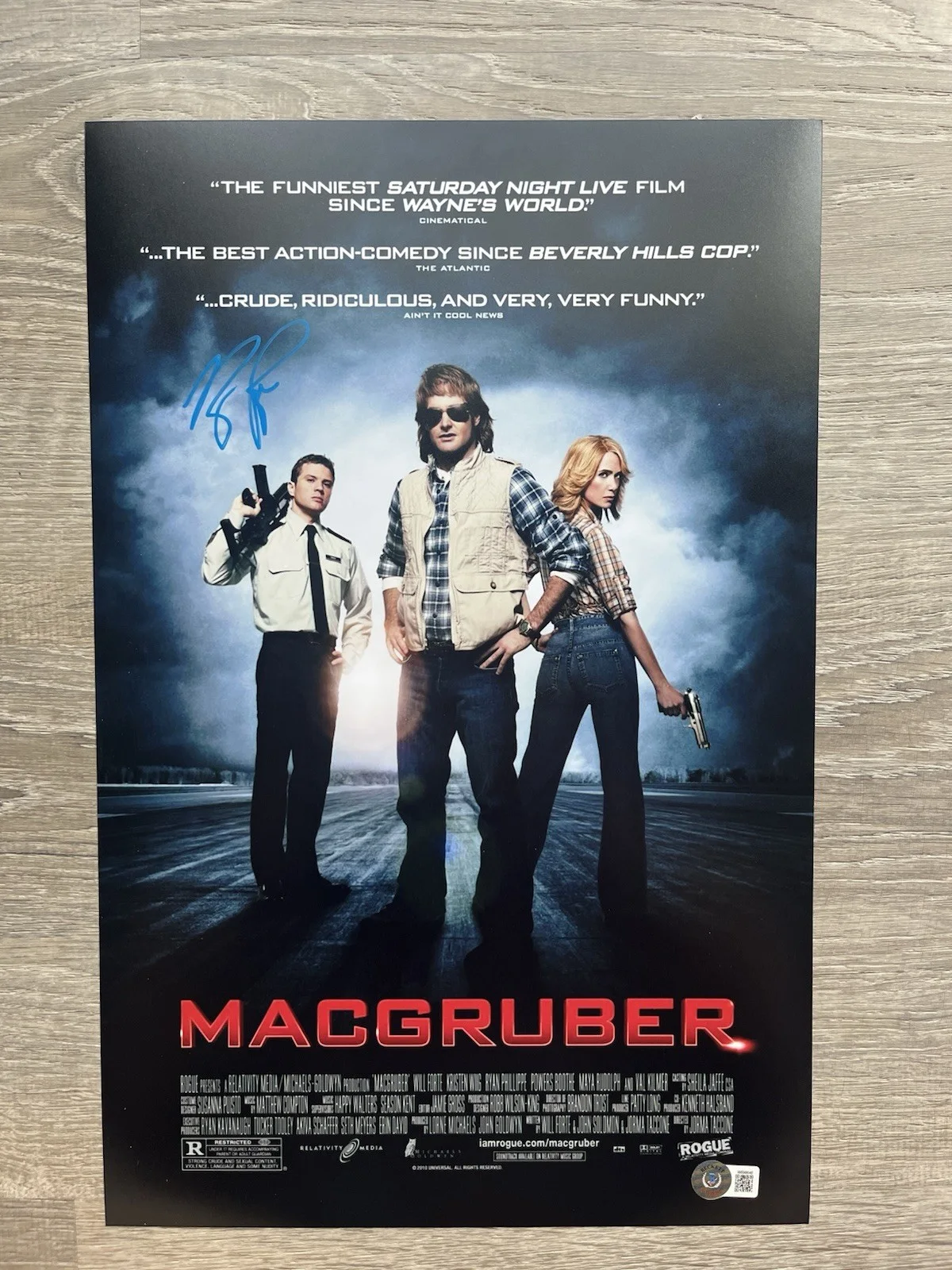 Ryan Phillippe Signed MacGruber 11x17 Photo Beckett COA SNL, изображение 2