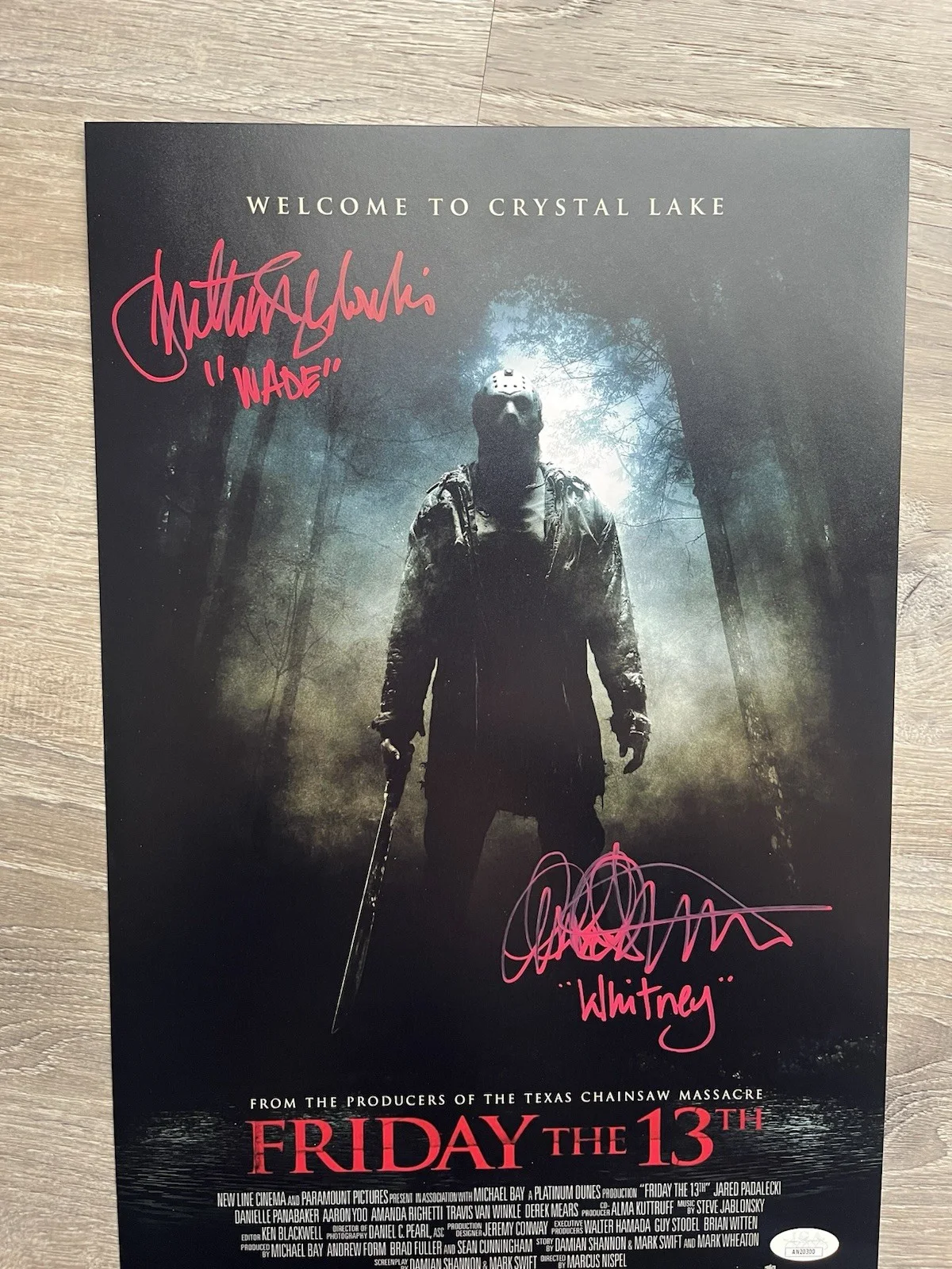 Amanda Righetti Jonathan Sadowski Signed Friday The 13th 11x17 Photo JSA COA F13, изображение 5