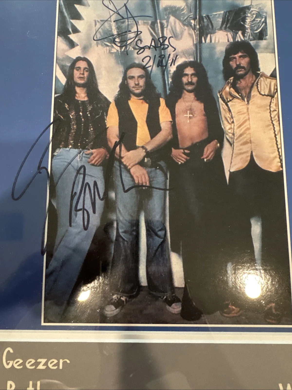 Ozzy Osbourne Black Sabbath Rare 4x Signed Framed Display Original JSA COA, image 2