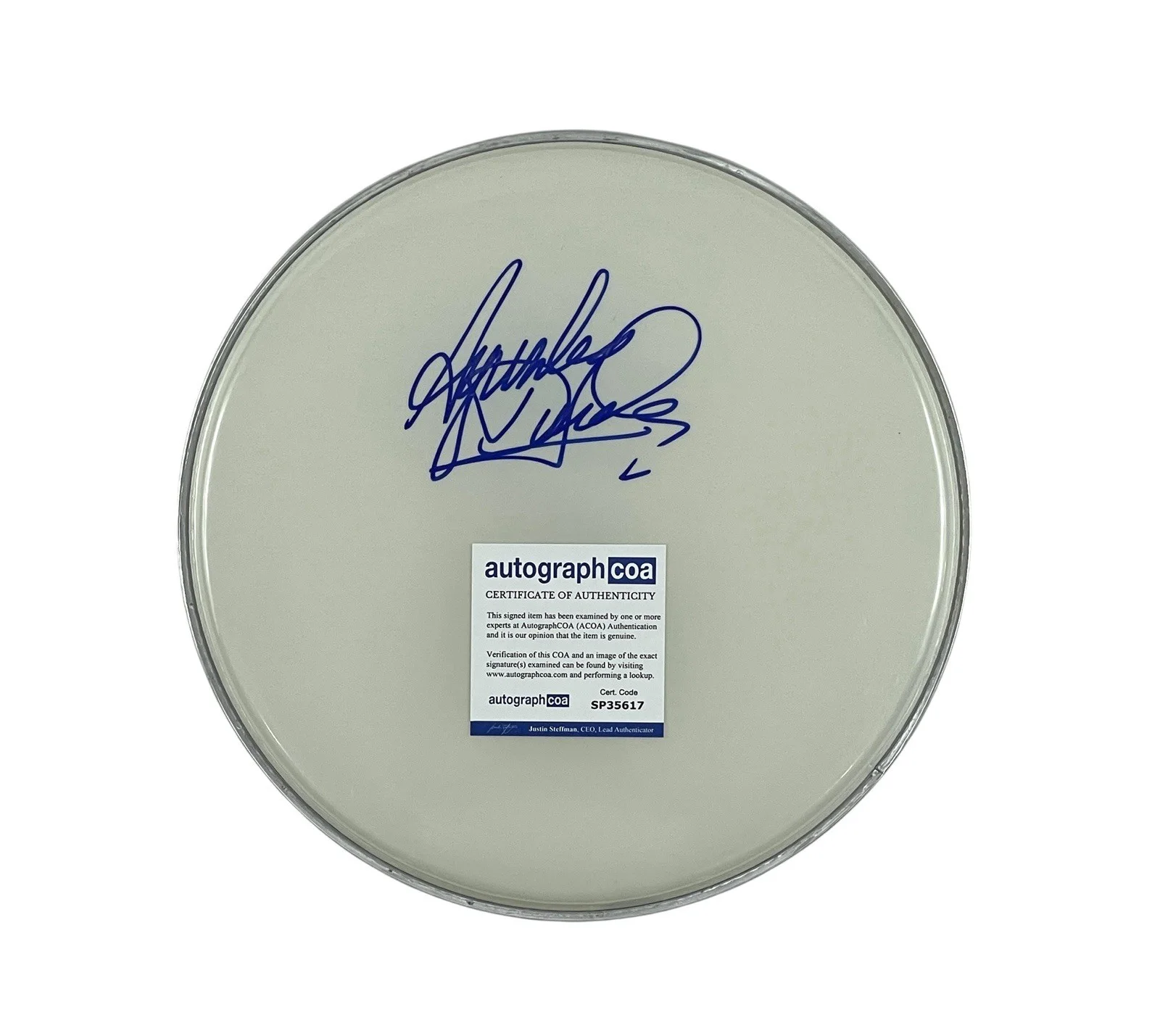 Aynsley Dunbar Signed Autographed 12” Drumhead Journey Whitesnake Frank Zappa, image 3