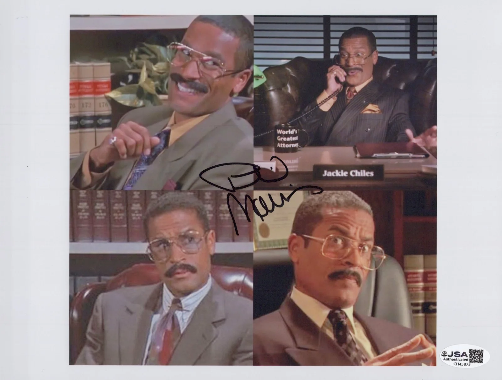 PHIL MORRIS — PHIL MORRIS Signed SEINFELD 8x10 PHOTO Autograph JACKIE CHILES JSA COA CERT