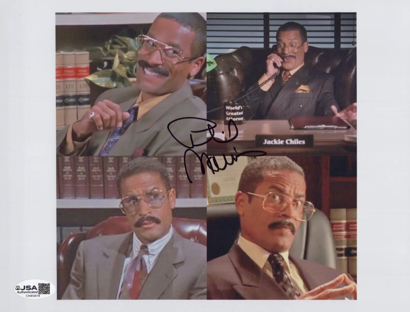 PHIL MORRIS — PHIL MORRIS Signed SEINFELD 8x10 PHOTO Autograph JACKIE CHILES JSA COA CERT