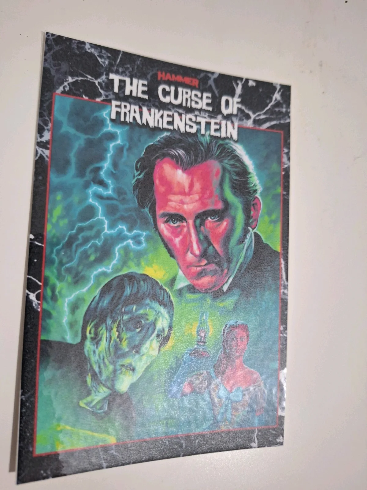 Hammer Film "The Curse of Frankenstein" 1957 Film Poster Modern Art Postcard, изображение 2