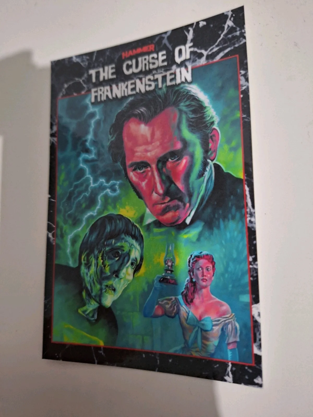 Hammer Film "The Curse of Frankenstein" 1957 Film Poster Modern Art Postcard, изображение 3